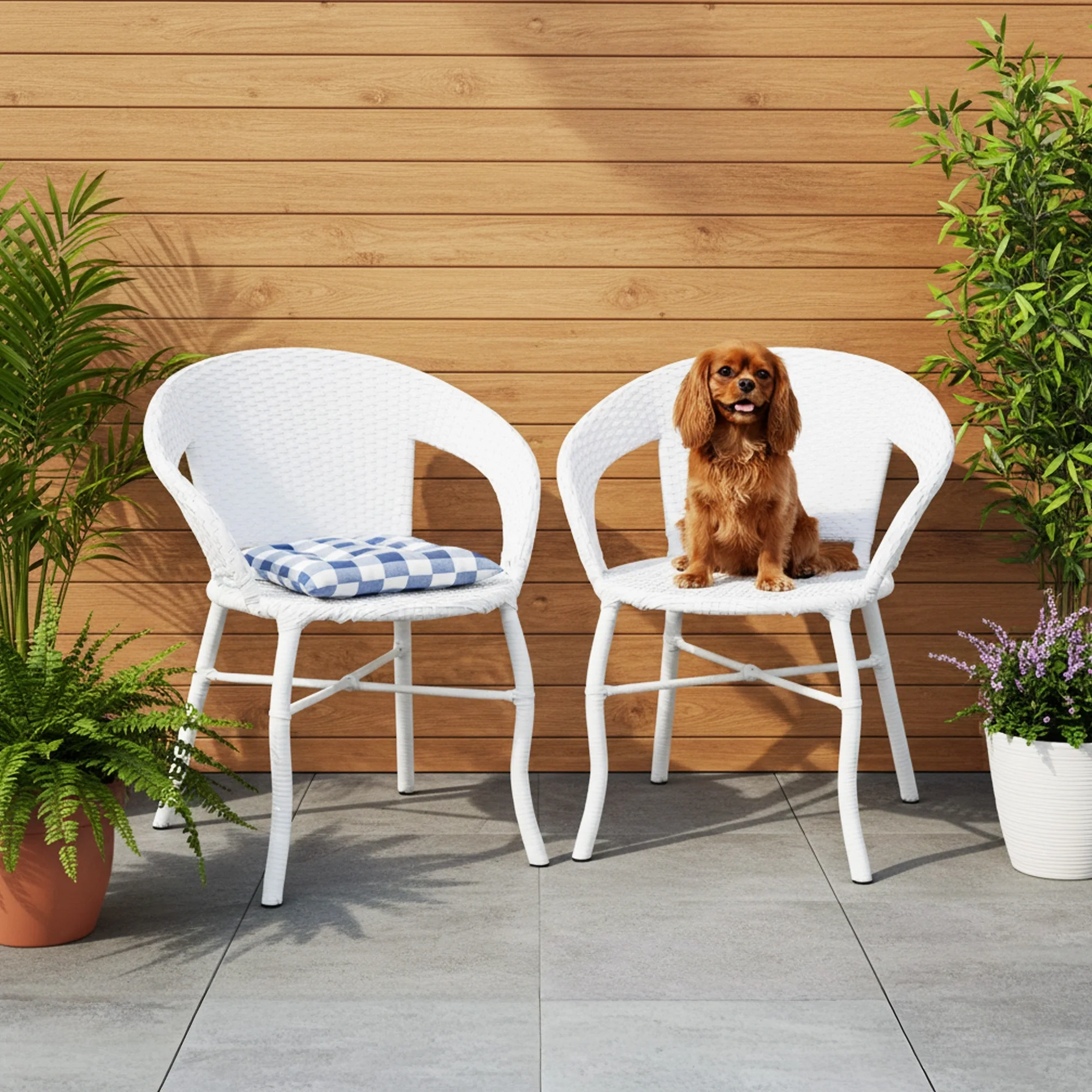 5-Piece Outdoor Rattan Wicker Patio Bistro Set - Image 9