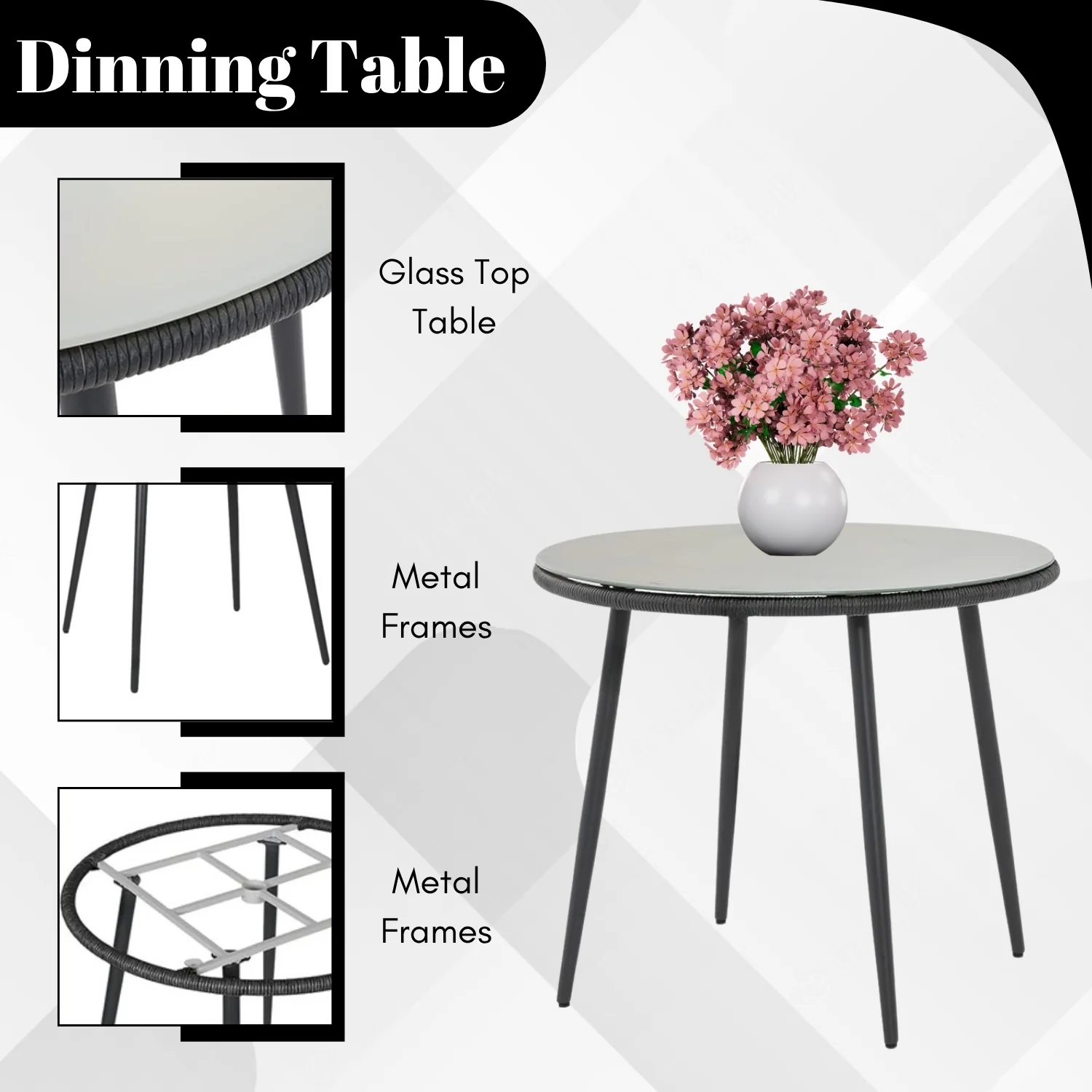 5-Piece Outdoor Rope Patio Dining Set - Image 7