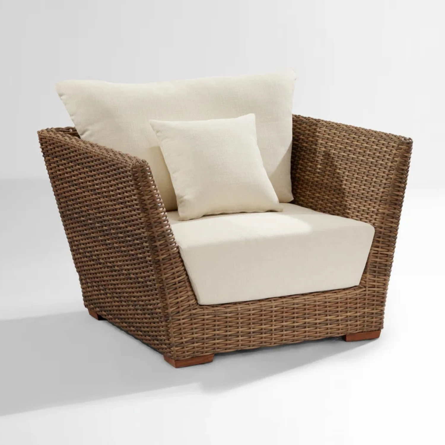 5-Piece Outdoor Wicker Sofa Set With 2-Tier Glass Top Tables - Image 4