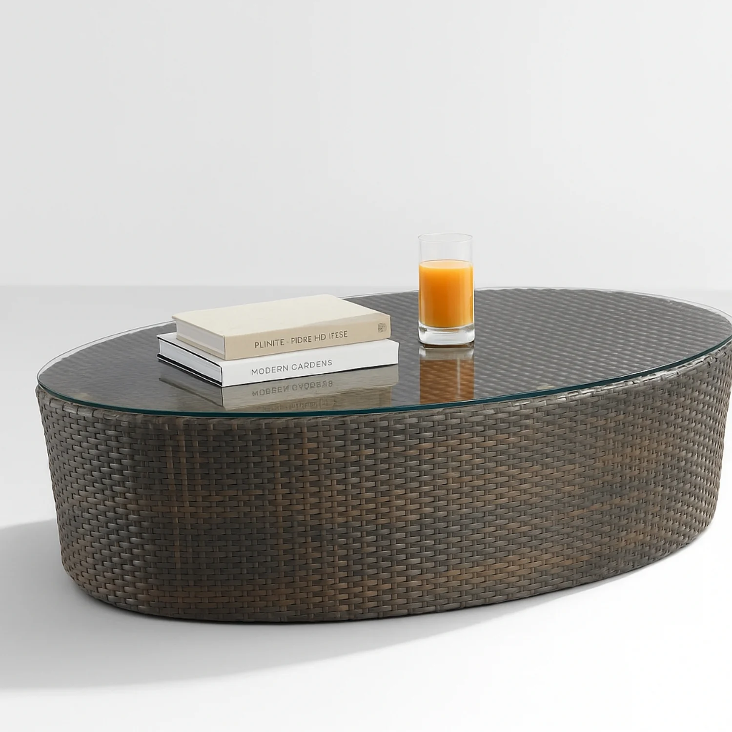 5-Piece Outdoor Wicker Sofa Set With Glass Top Tables - Image 15