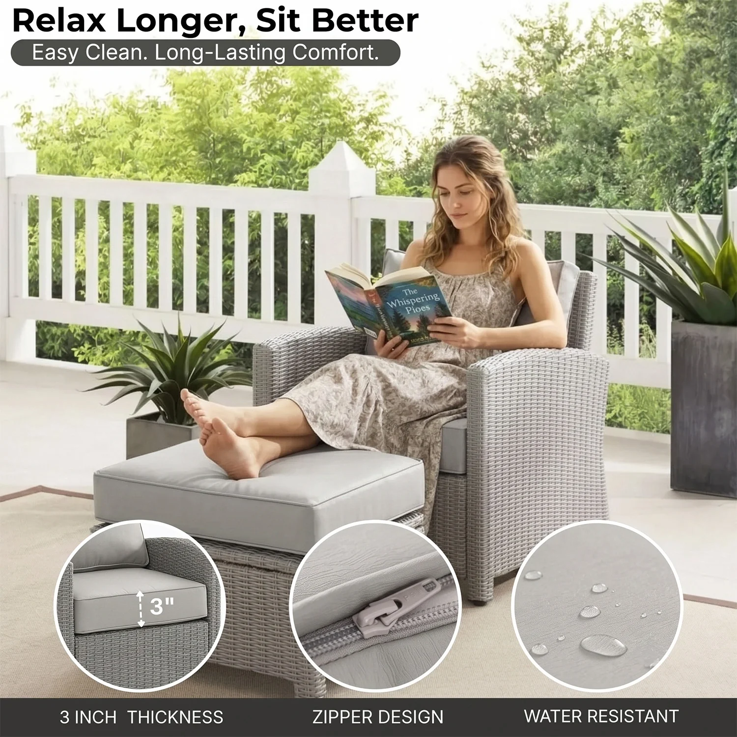 5 Pieces Patio Furniture Set - Image 4