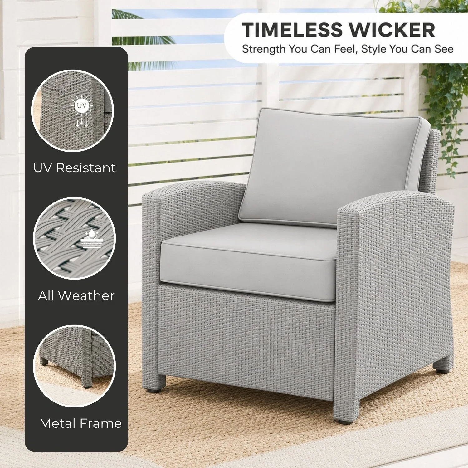 5 Pieces Patio Furniture Set - Image 7