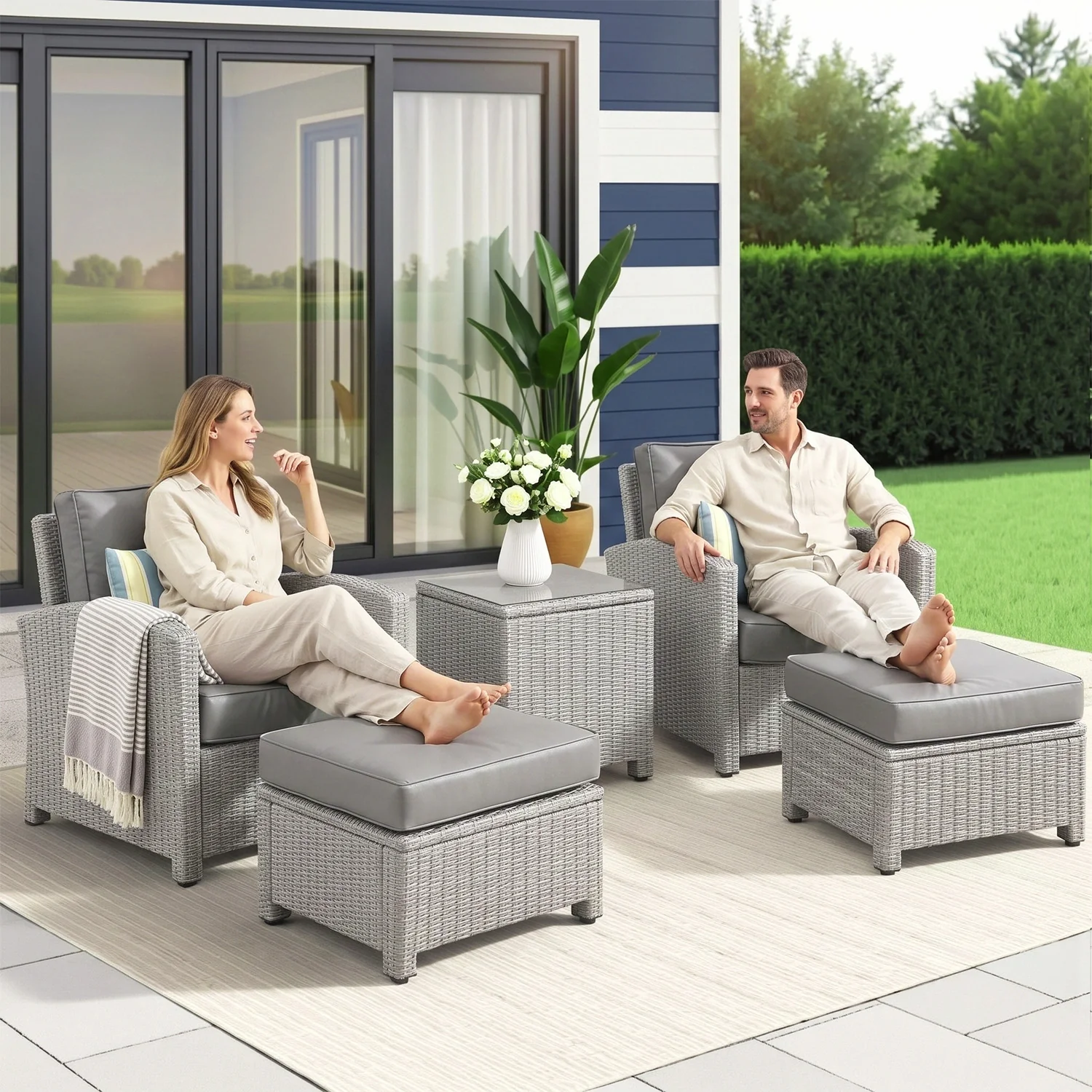 5 Pieces Patio Furniture Set - Image 9