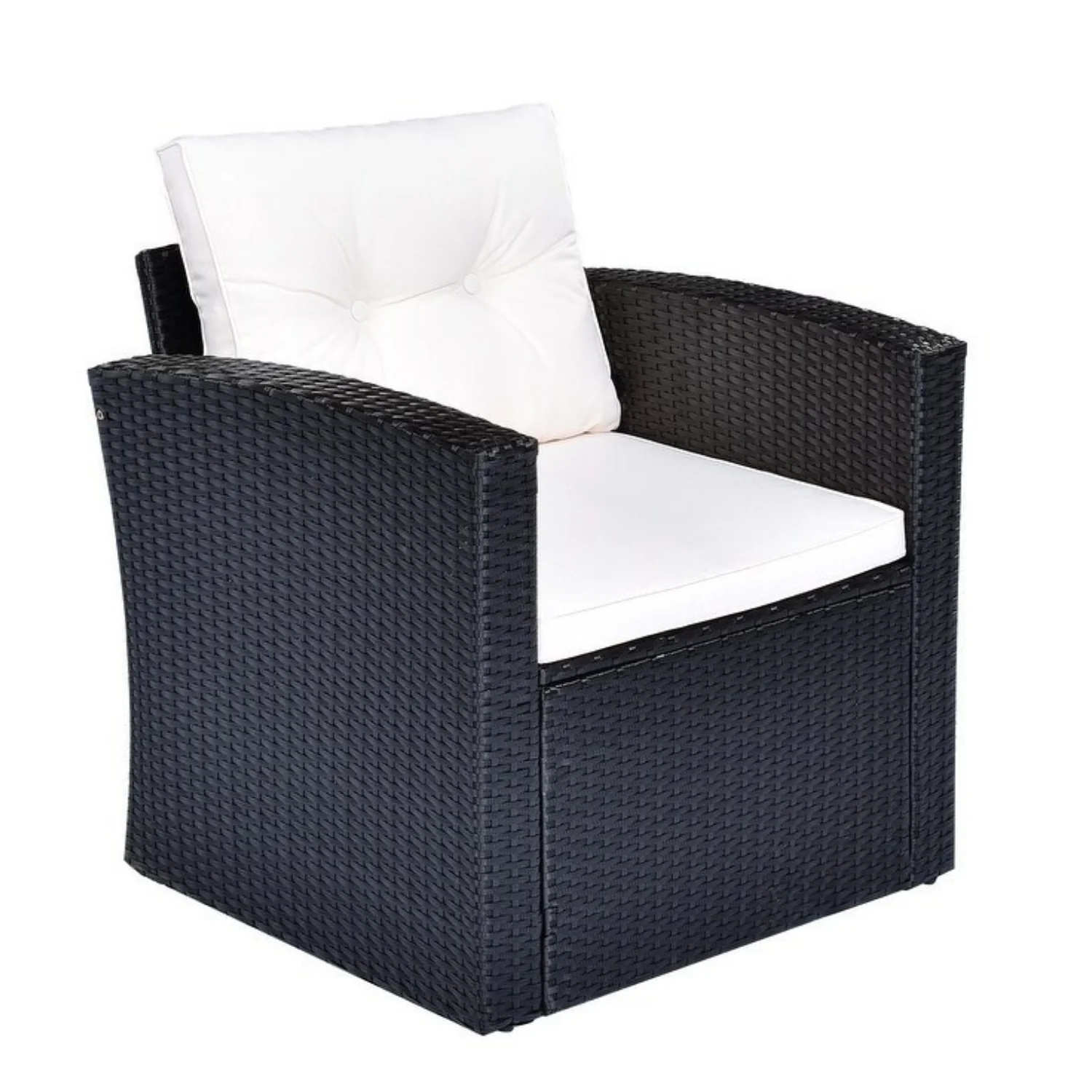6 Piece Outdoor Conversation Set All Weather Wicker Sectional Sofa - Image 4