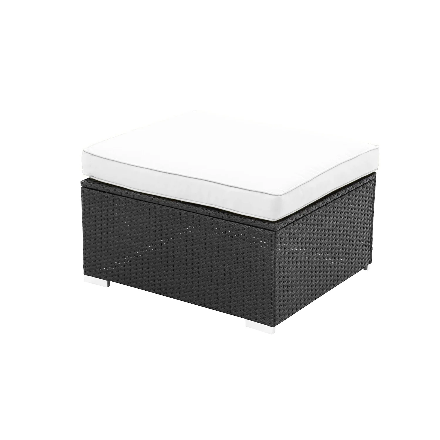 6-Piece Outdoor Conversation Set (Black & Off-White) - Image 11