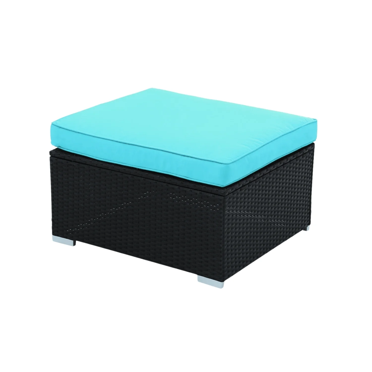 6-Piece Outdoor Conversation Set (Black & Sky-Blue) - Image 11