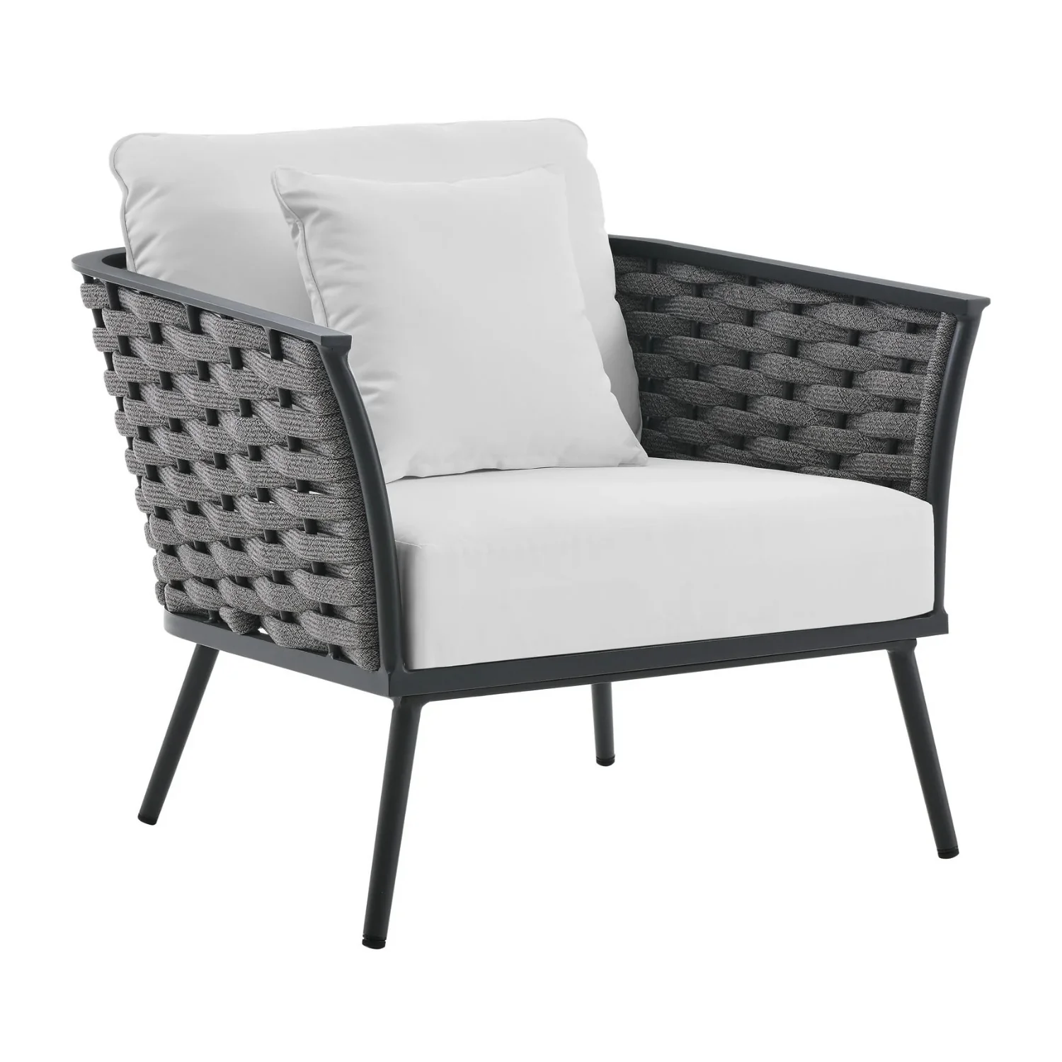 6-Piece Outdoor Rope Sofa Set (Grey & White) - Image 10