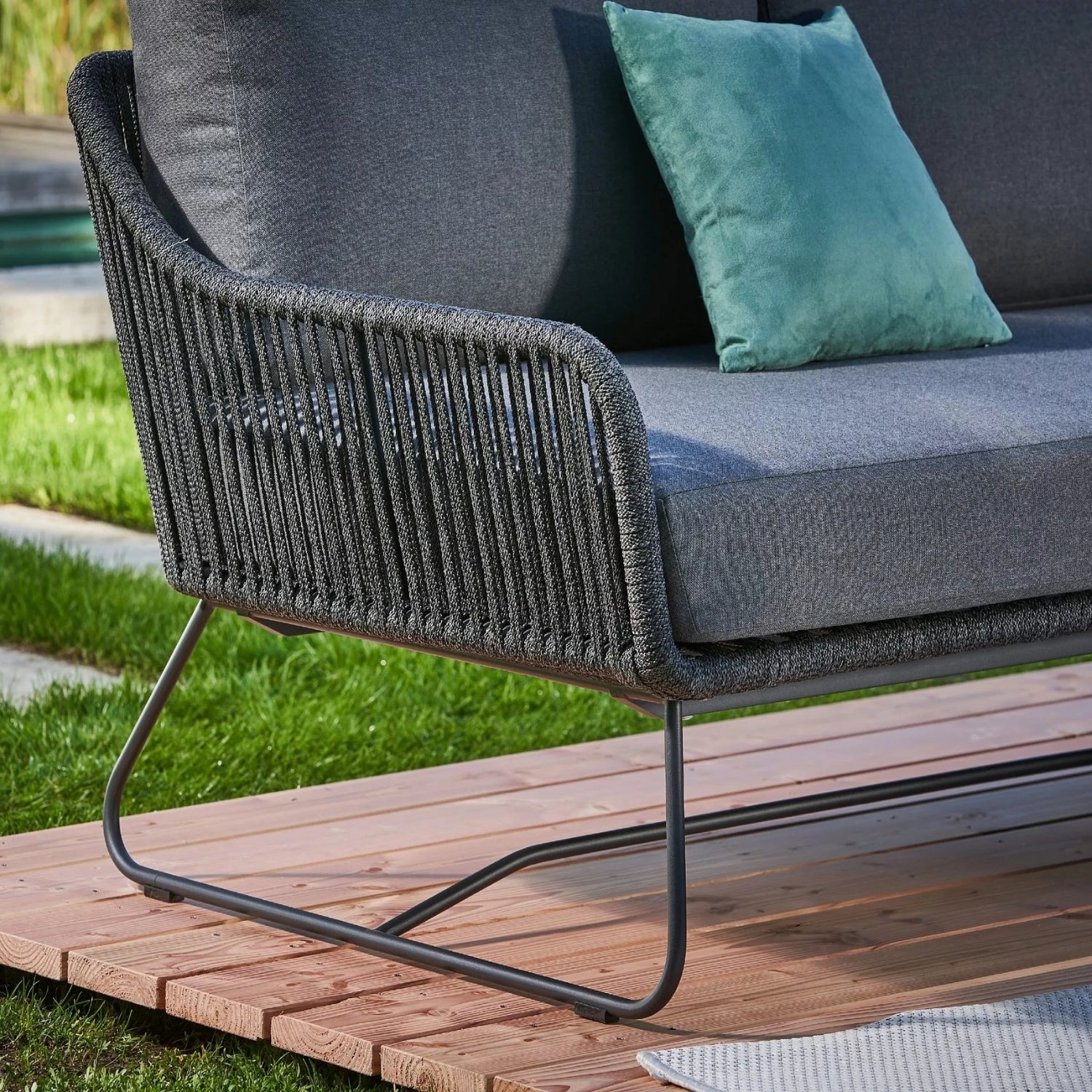 5-Seater L-Shape Outdoor Rope Sofa Set - Image 3