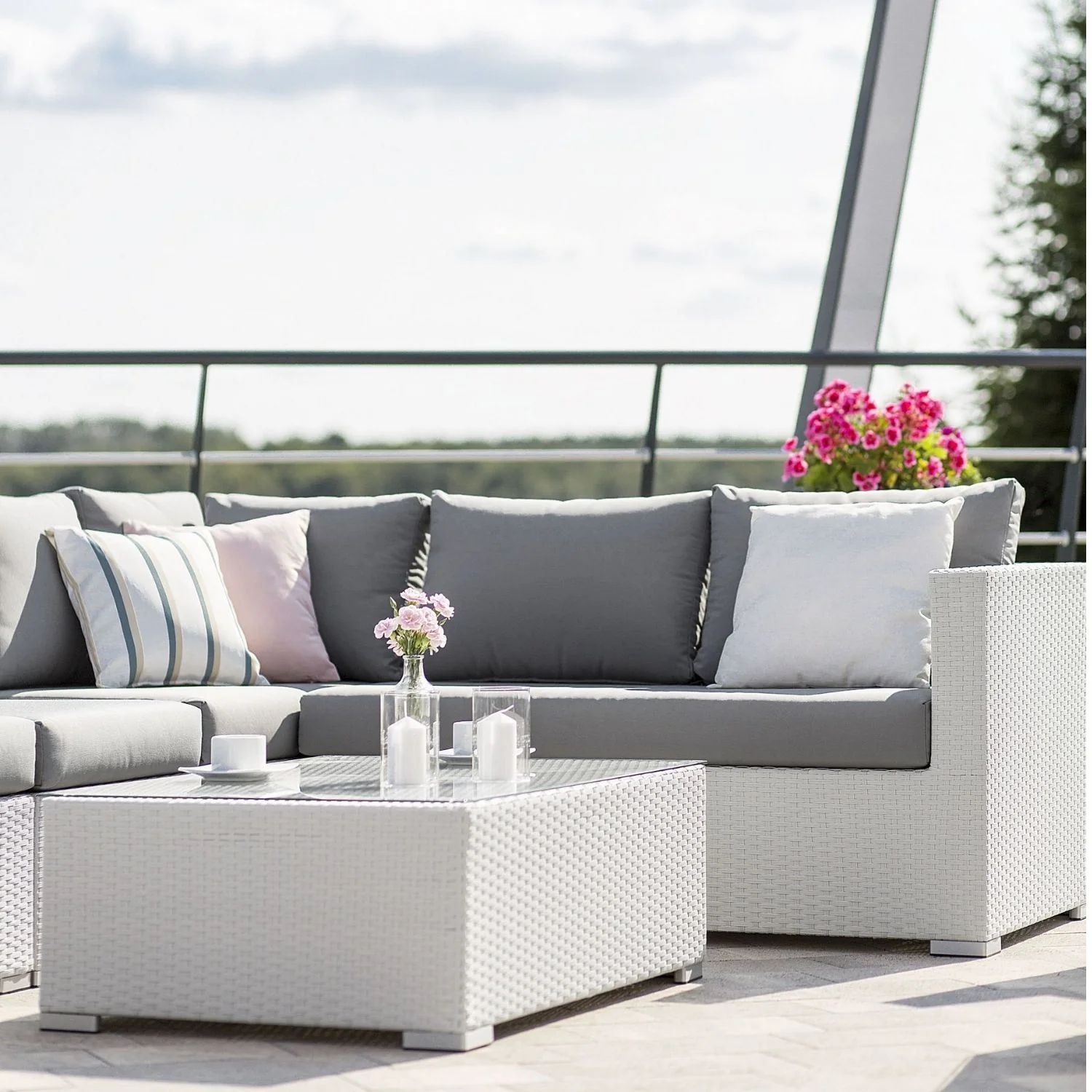 7-Piece L-Shaped Outdoor Sectional Sofa - Image 16