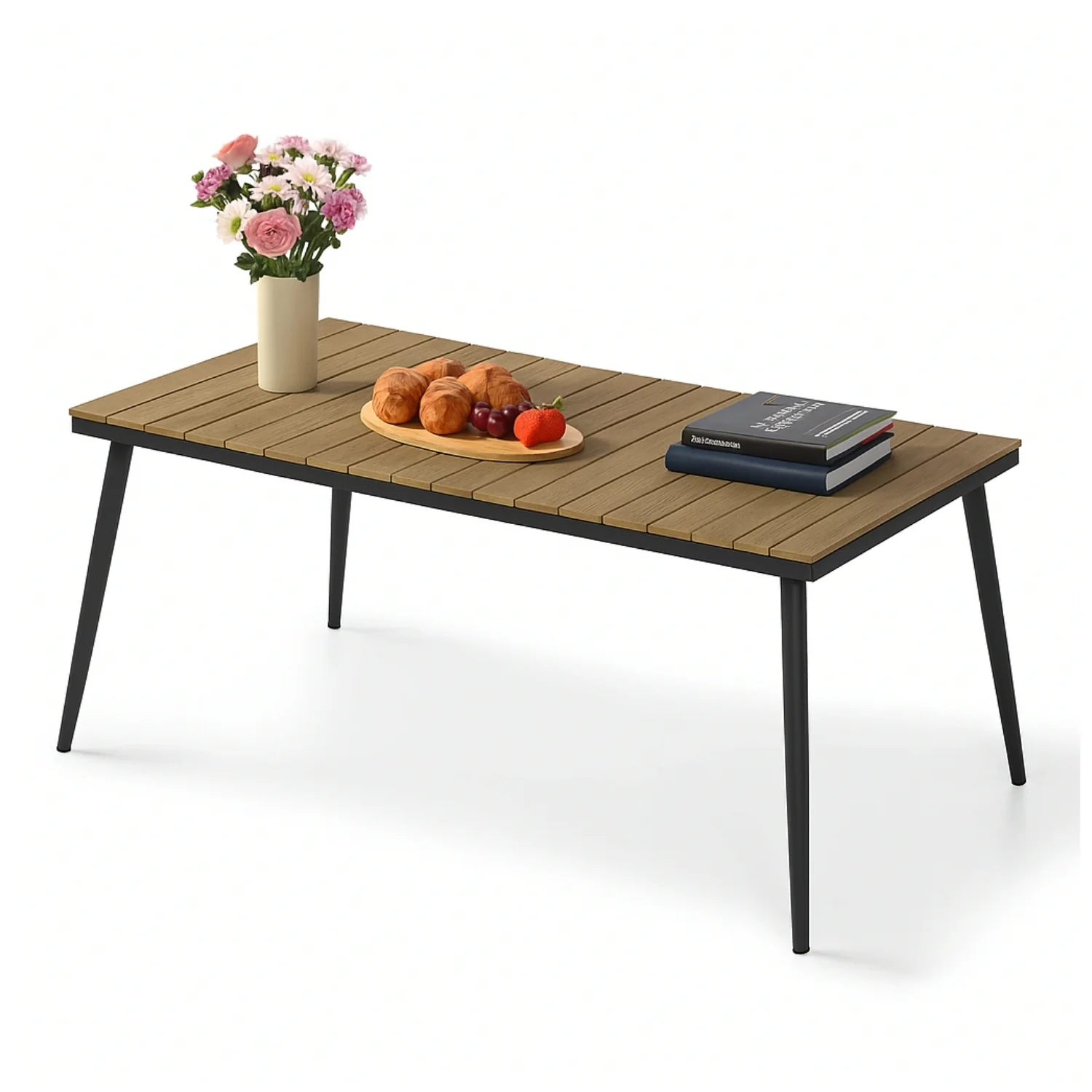 7-Piece Outdoor Patio Dining Set With Wooden Tabletop - Image 12