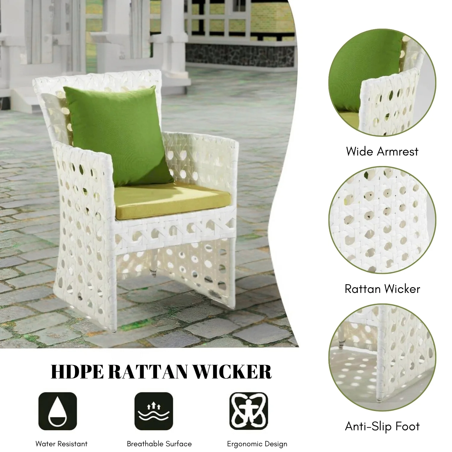 7-Piece Outdoor Rattan Wicker Dinning Table Set - Image 5