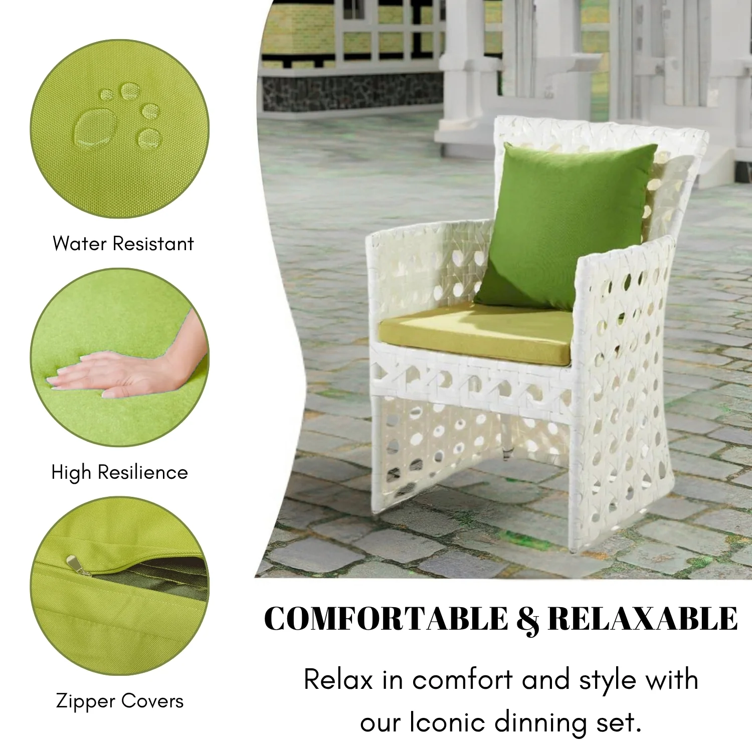7-Piece Outdoor Rattan Wicker Dinning Table Set - Image 6