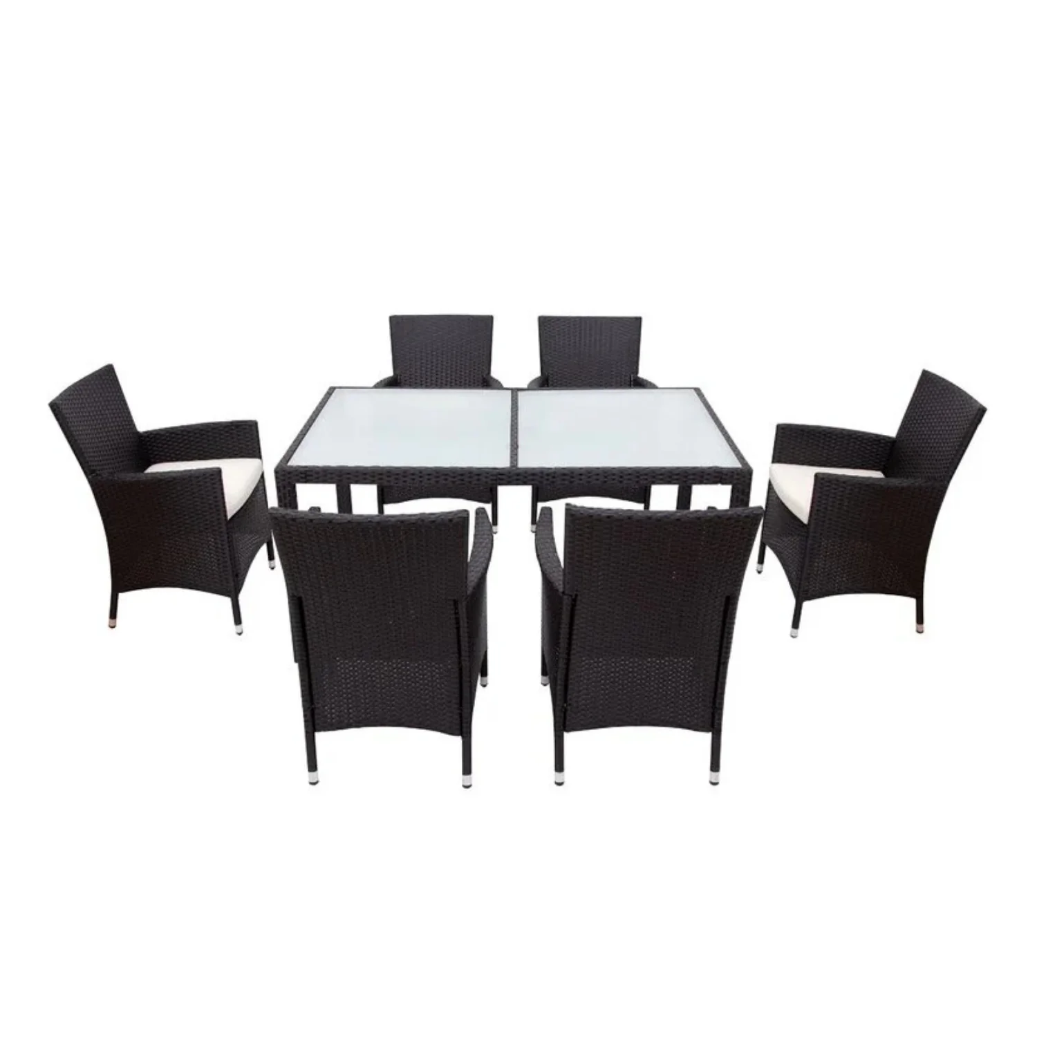 7-Piece Outdoor Rattan Wicker Dinning Table Set - Image 4
