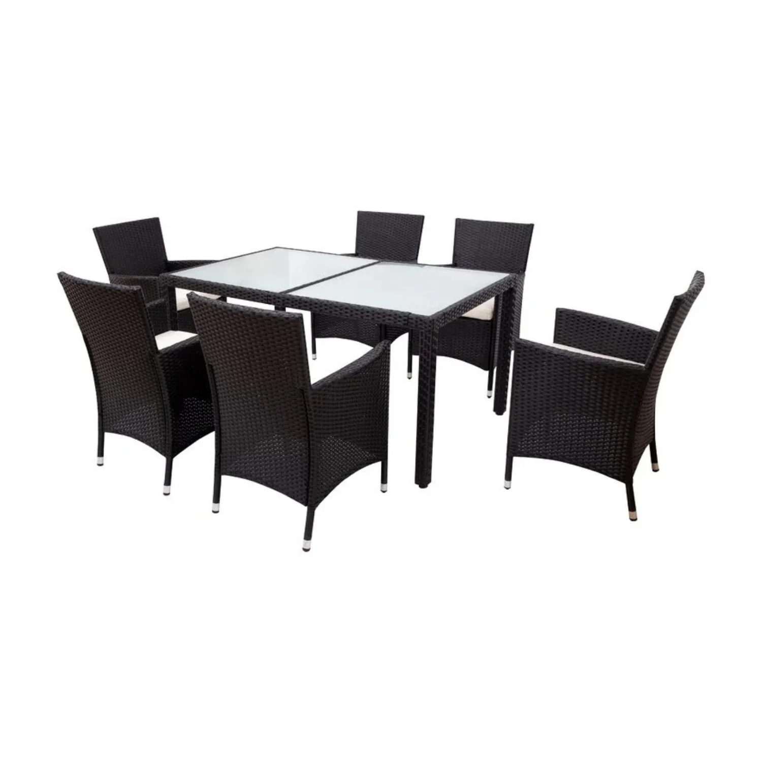 7-Piece Outdoor Rattan Wicker Dinning Table Set - Image 8