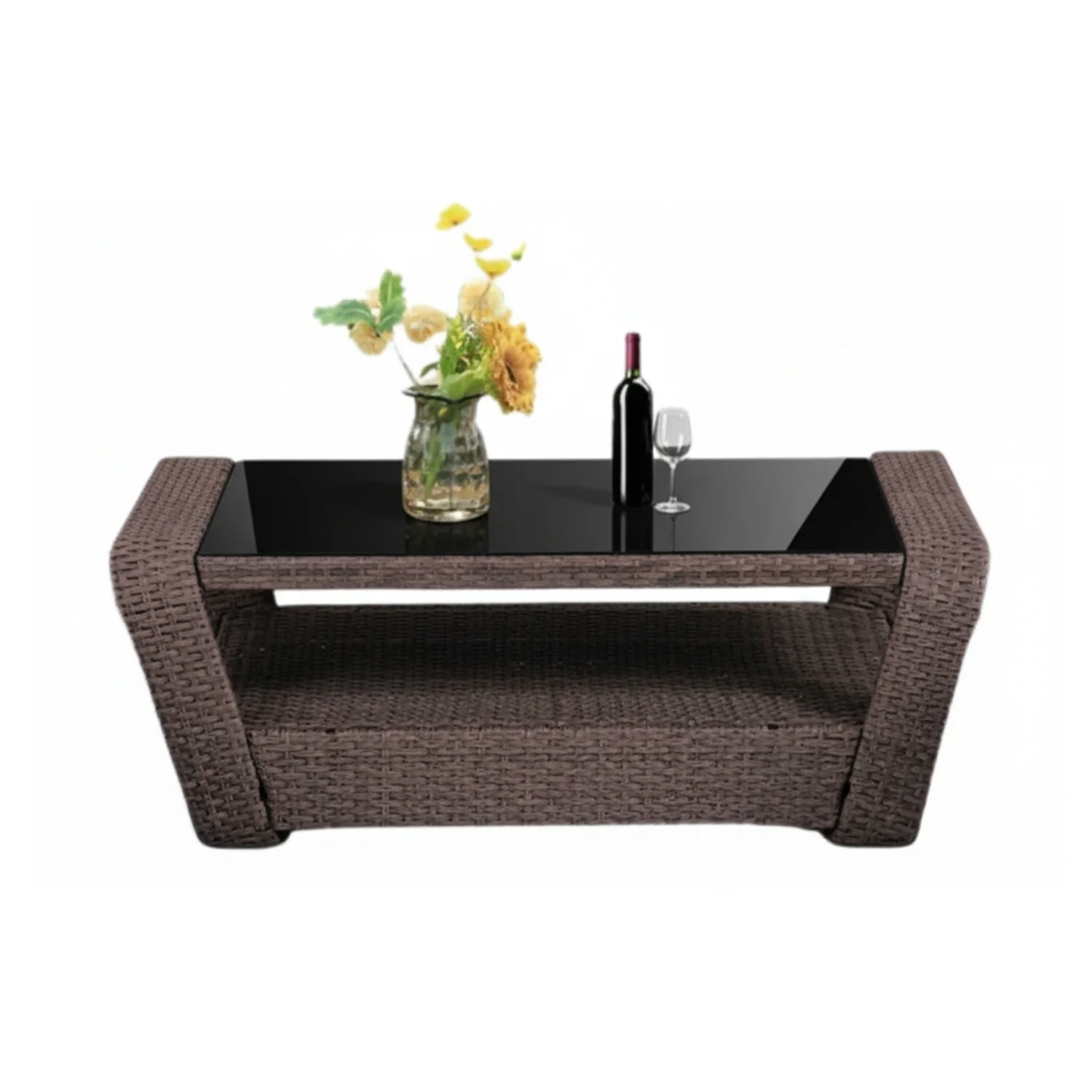 6 Piece Outdoor Wicker Conversation Furniture Set - Image 12