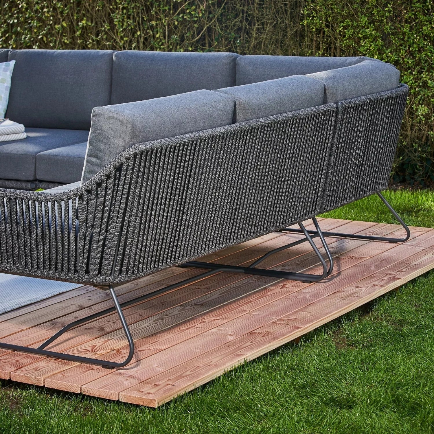 6-Seater L-Shape Outdoor Rope Sofa Set - Image 8