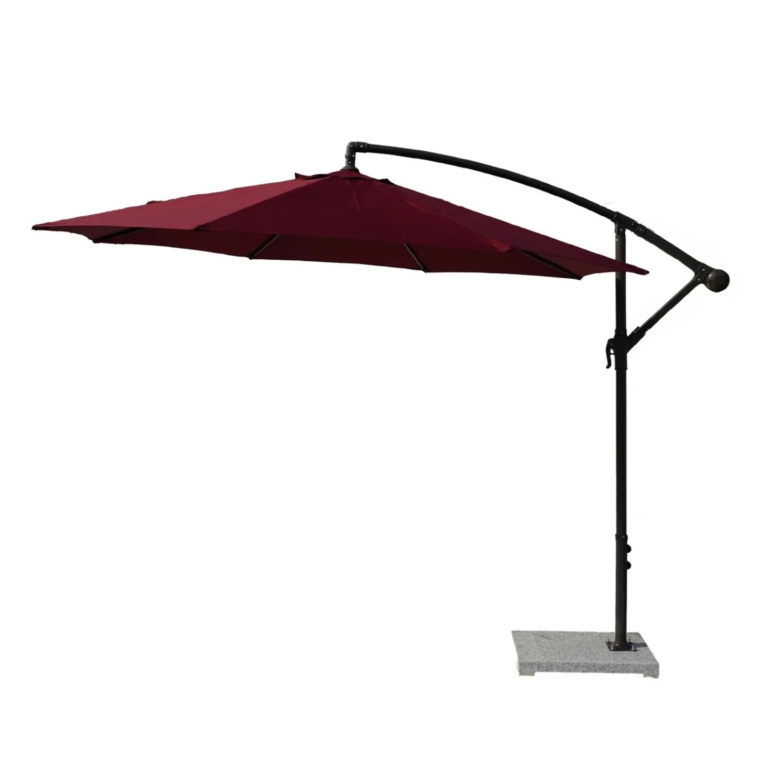9 Ft Outdoor Offset Cantilever Patio Umbrella with Granite Base - Image 9