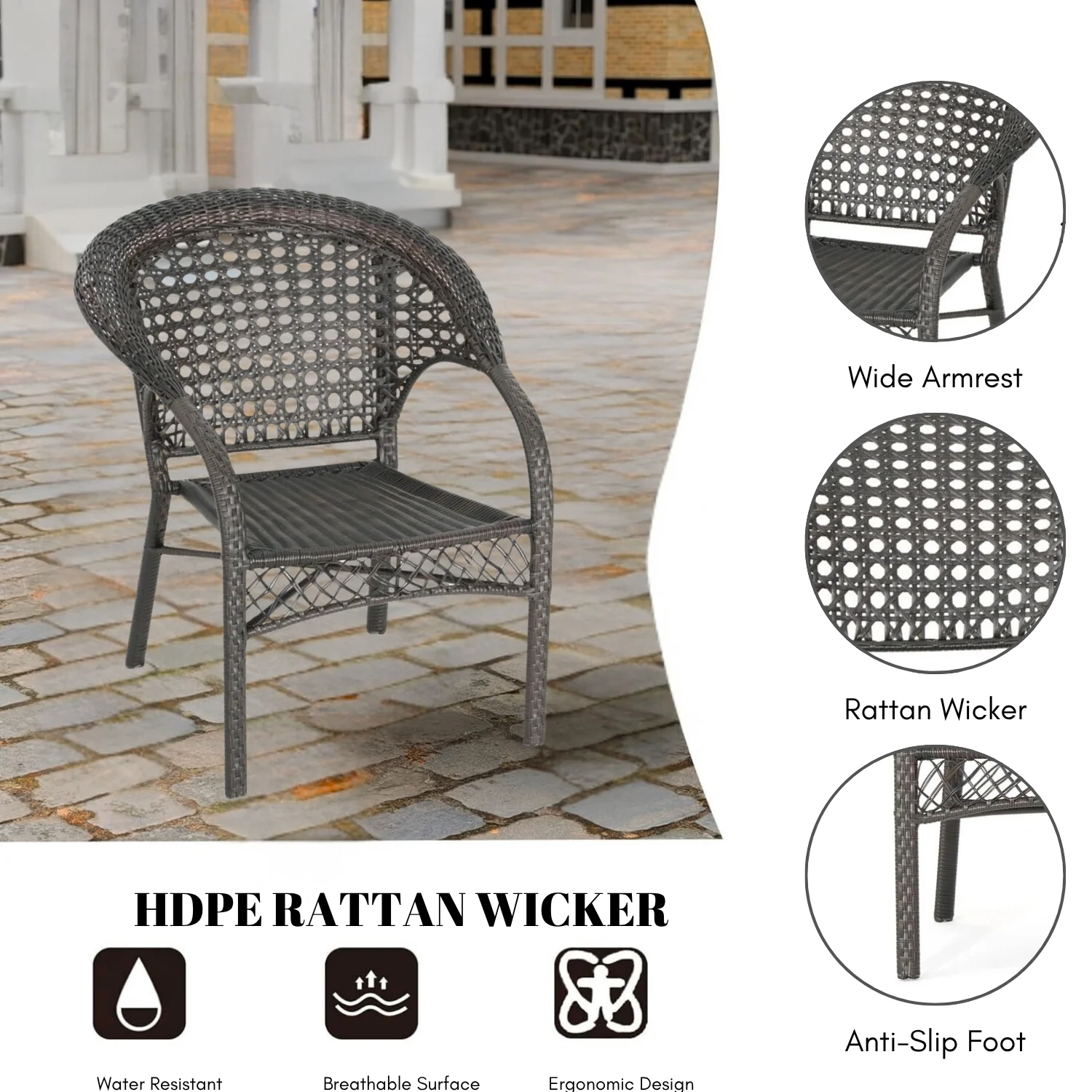 7-Piece Outdoor Rattan Wicker Dining Table Set - Image 5