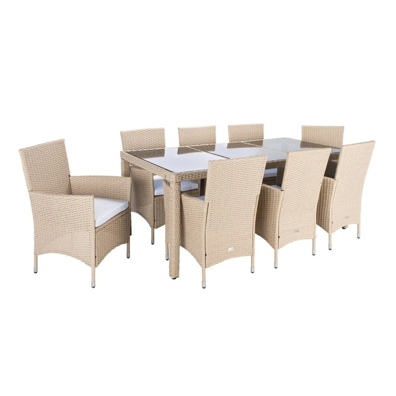 9-Piece Outdoor Rattan Wicker Dinning Table Set - Image 4