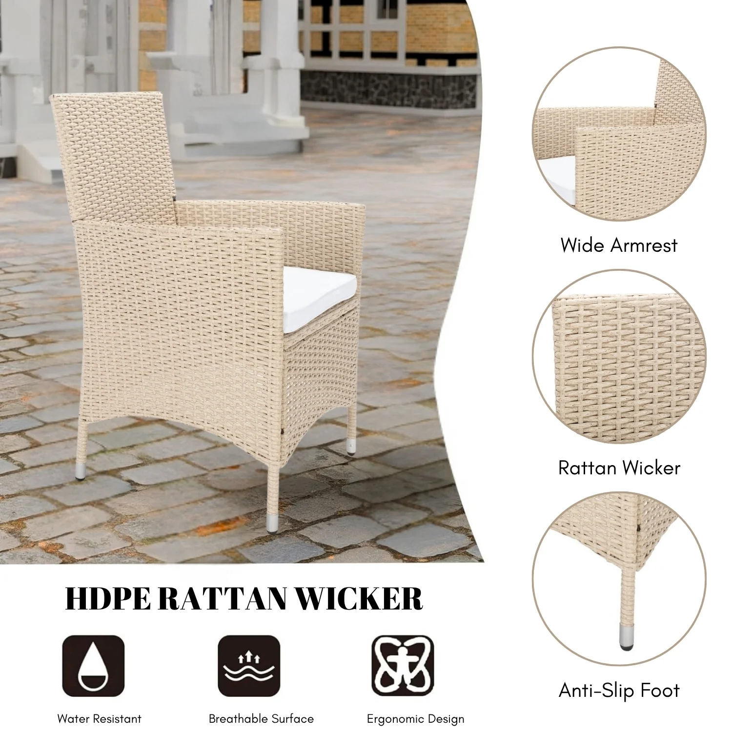 9-Piece Outdoor Rattan Wicker Dinning Table Set - Image 5