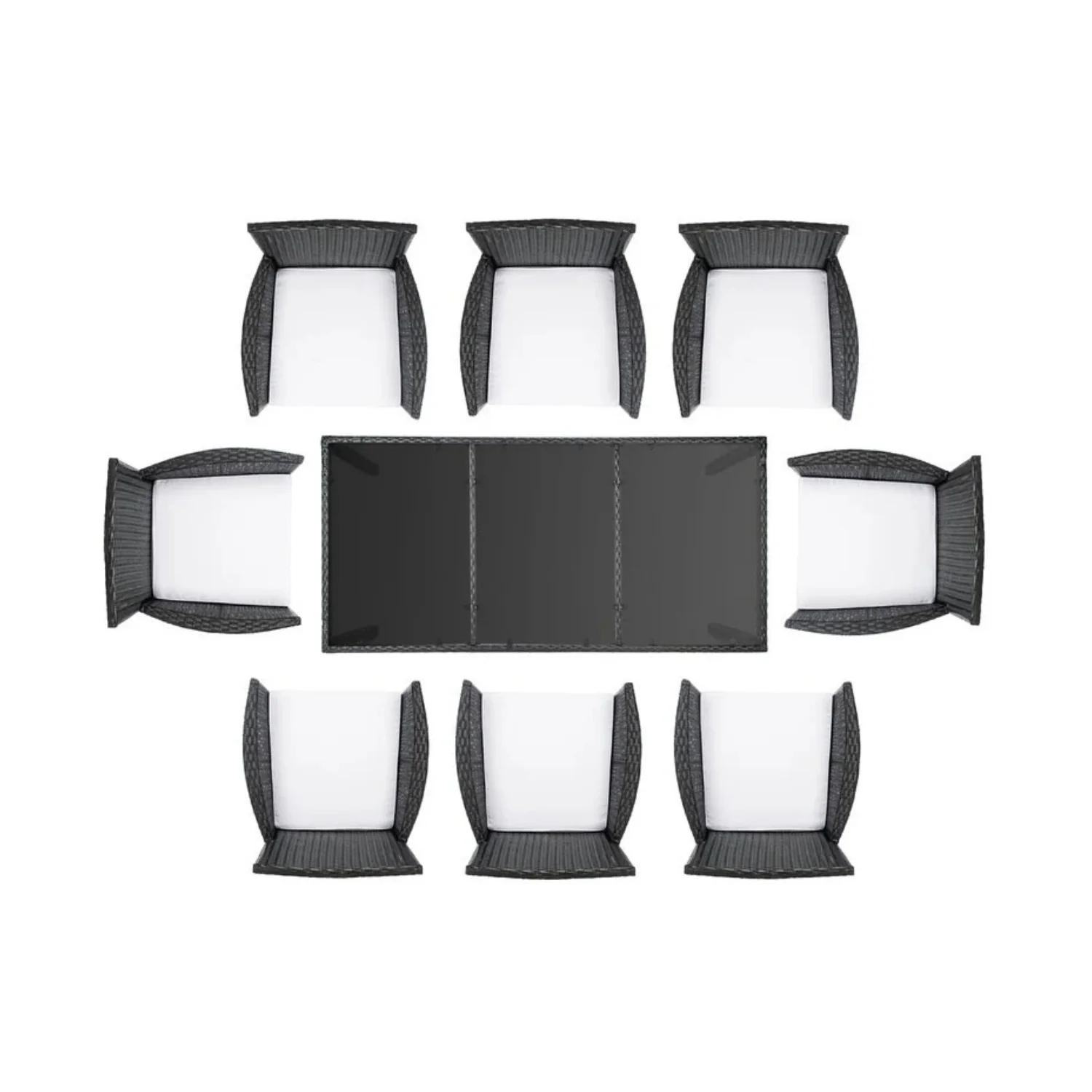 9-Piece Outdoor Rattan Wicker Dinning Table Set - Image 13