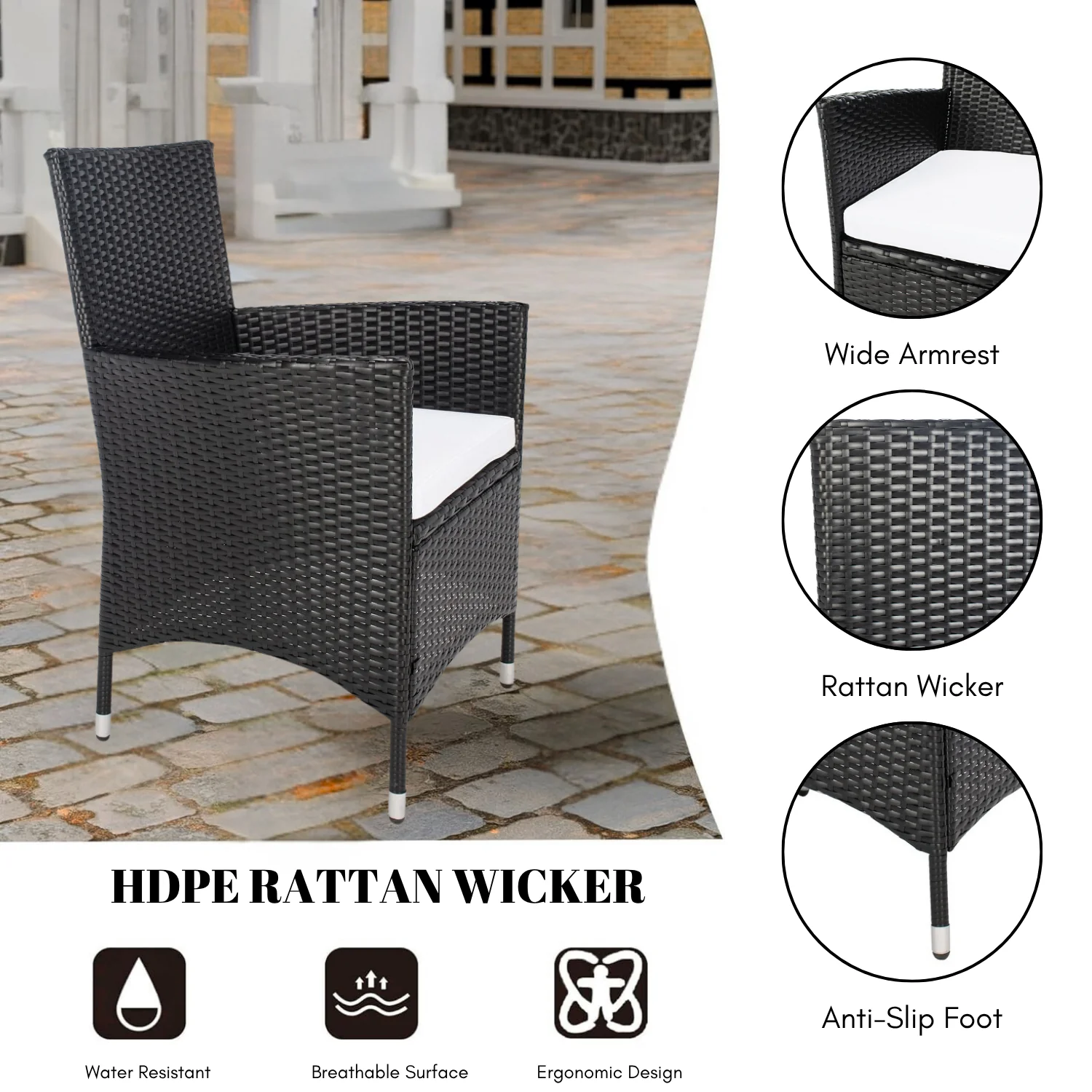 9-Piece Outdoor Rattan Wicker Dinning Table Set - Image 6