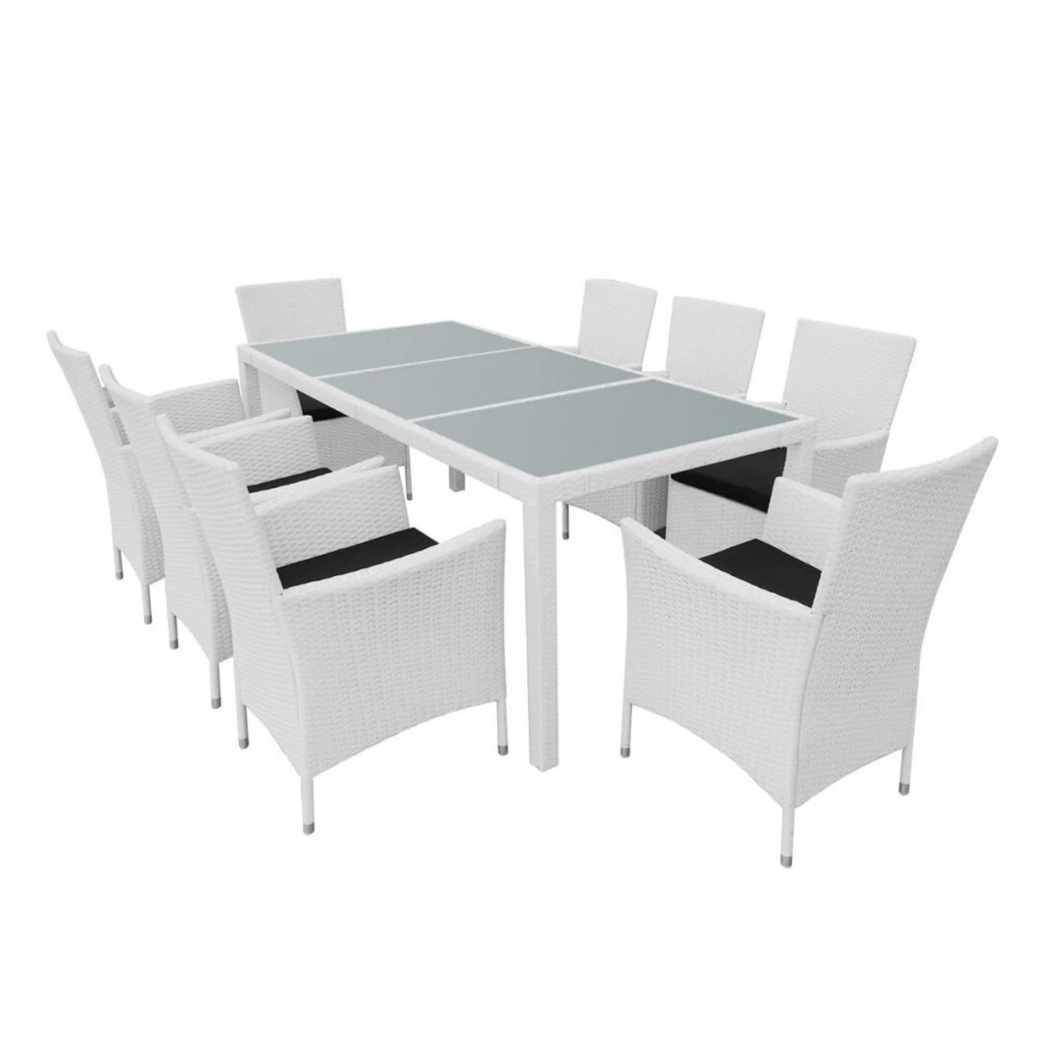 9-Piece Outdoor Rattan Wicker Dinning Table Set - Image 4