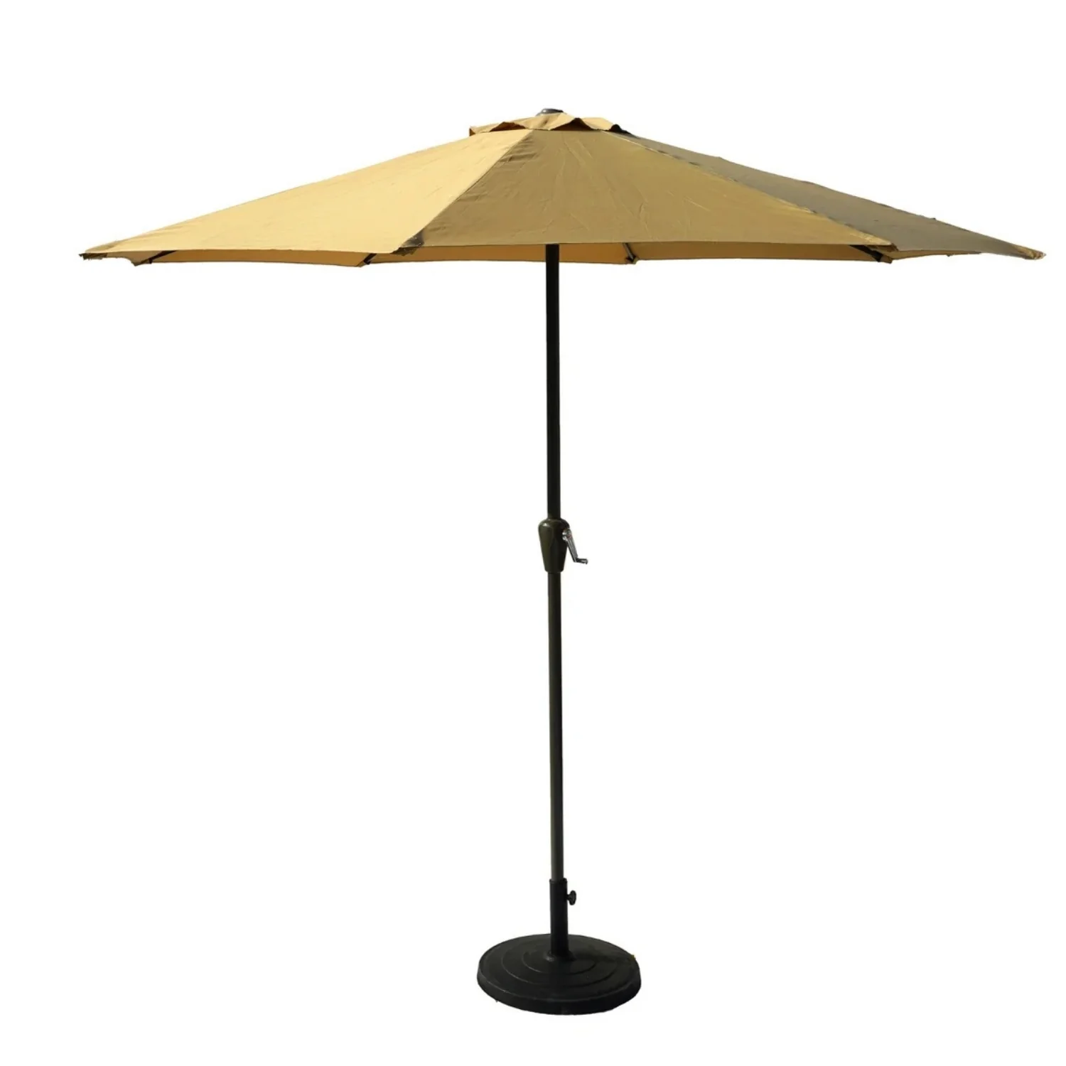 9ft Beige Color Outdoor Patio Umbrella with Centre Pole - Image 9