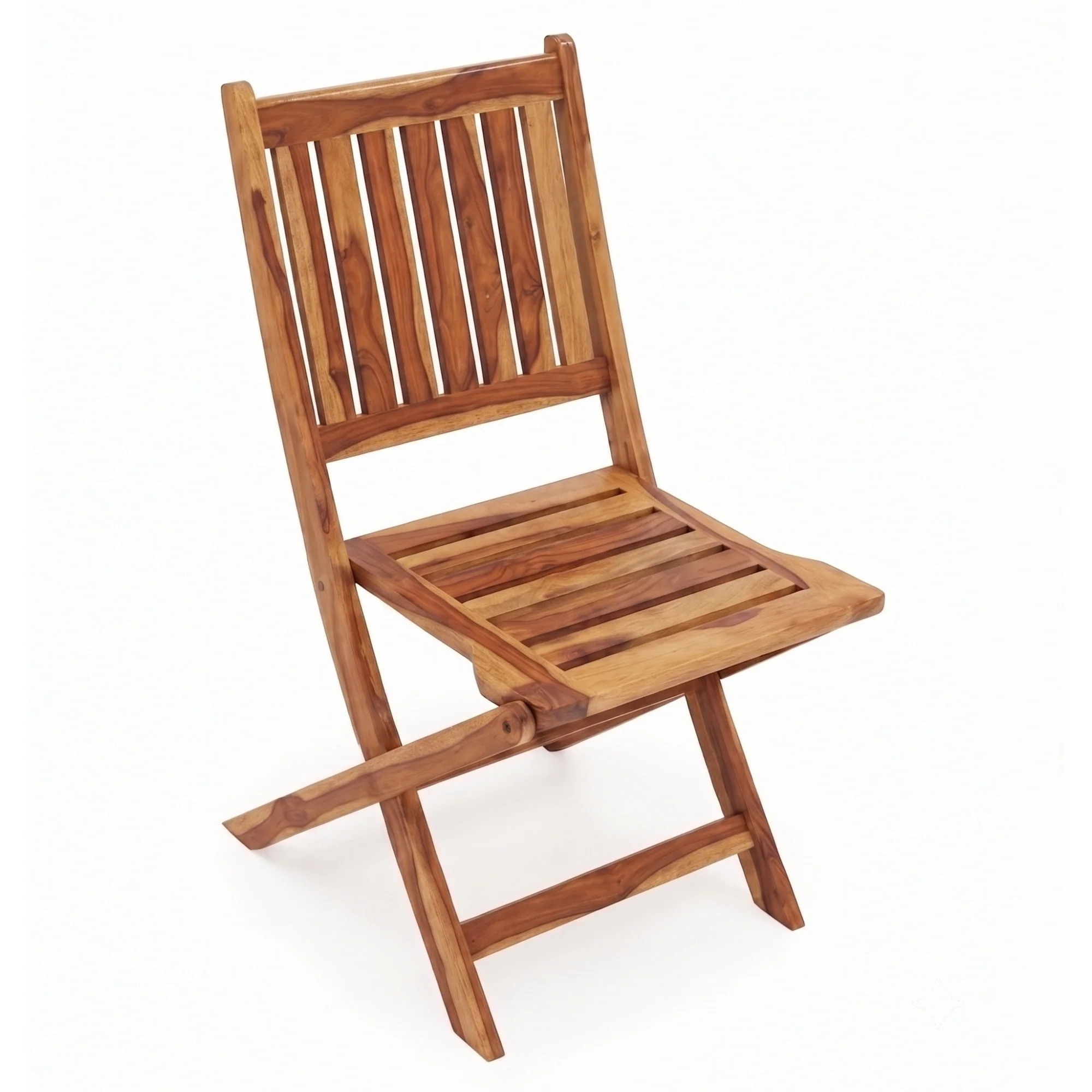 Acacia Wood Foldable Outdoor Bistro Set – 2 Chairs & Round Table - Image 8