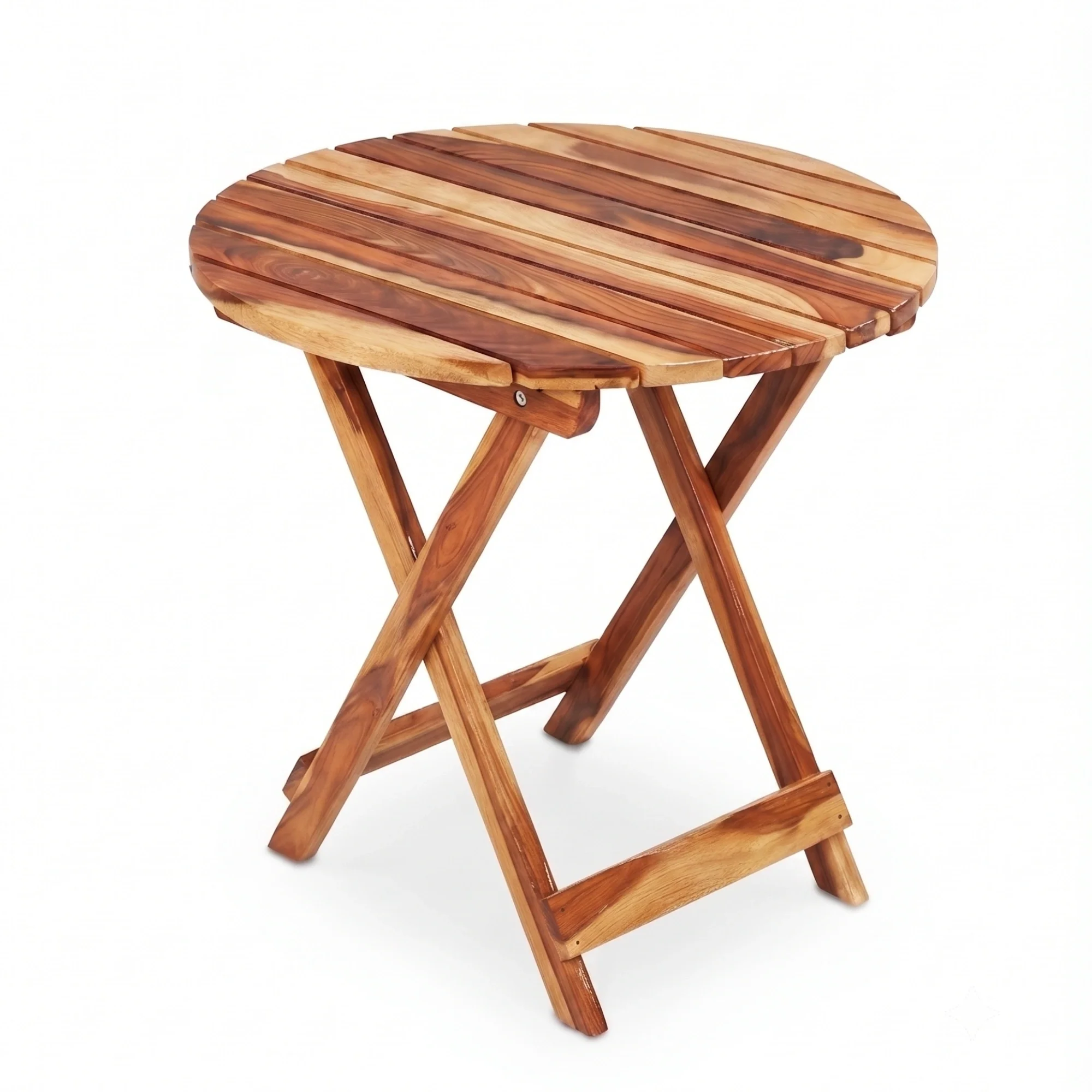 Acacia Wood Foldable Outdoor Bistro Set – 2 Chairs & Round Table - Image 9