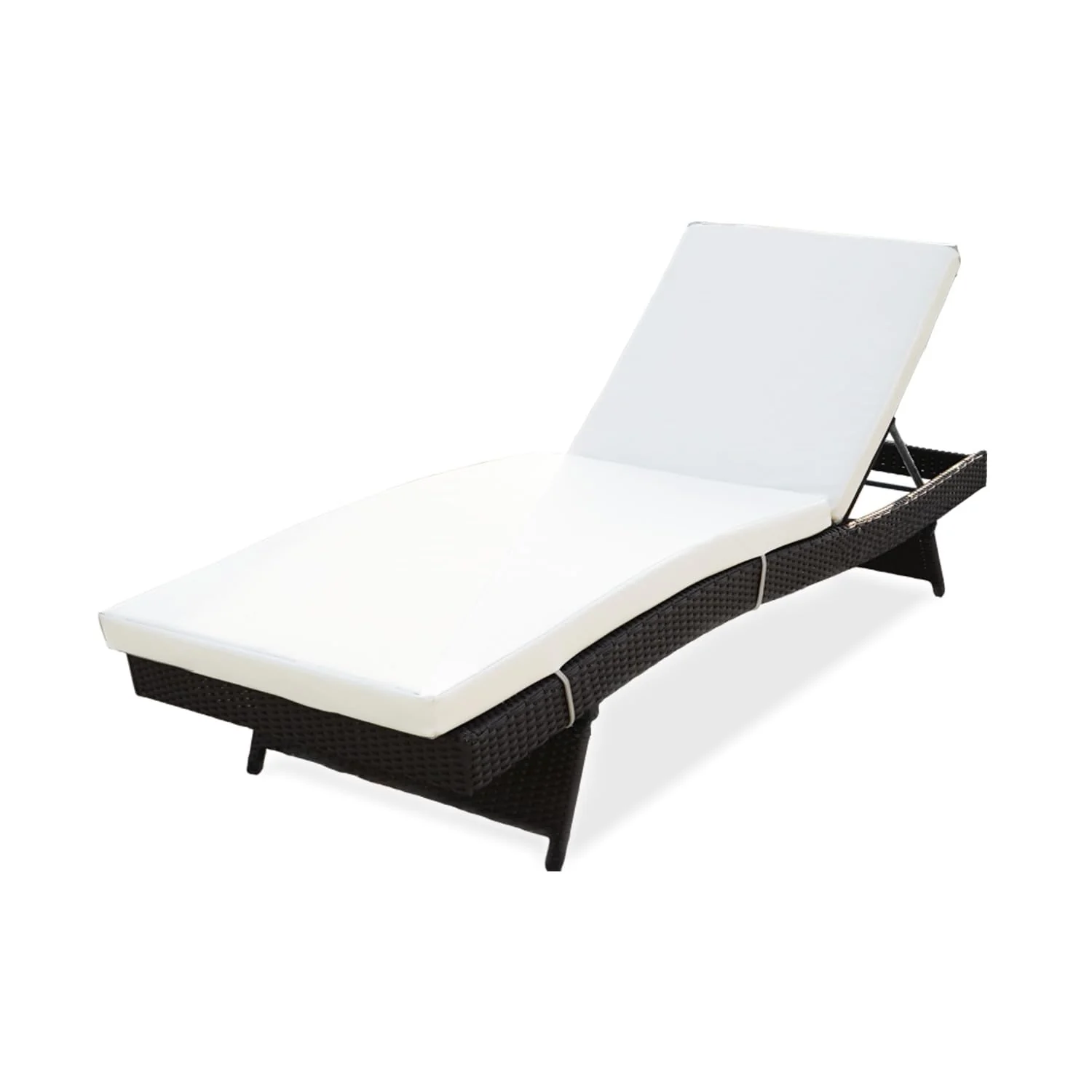 All-Weather HDPE Wicker Outdoor Chaise Lounge Chair Set of 2 - Image 6