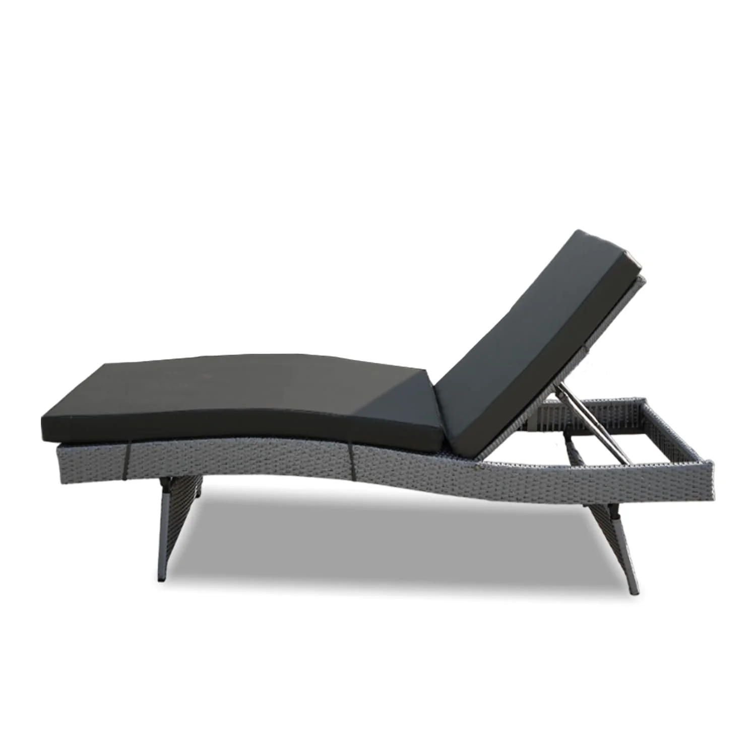 All-Weather HDPE Wicker Outdoor Chaise Lounge Chair Set of 2 - Image 5