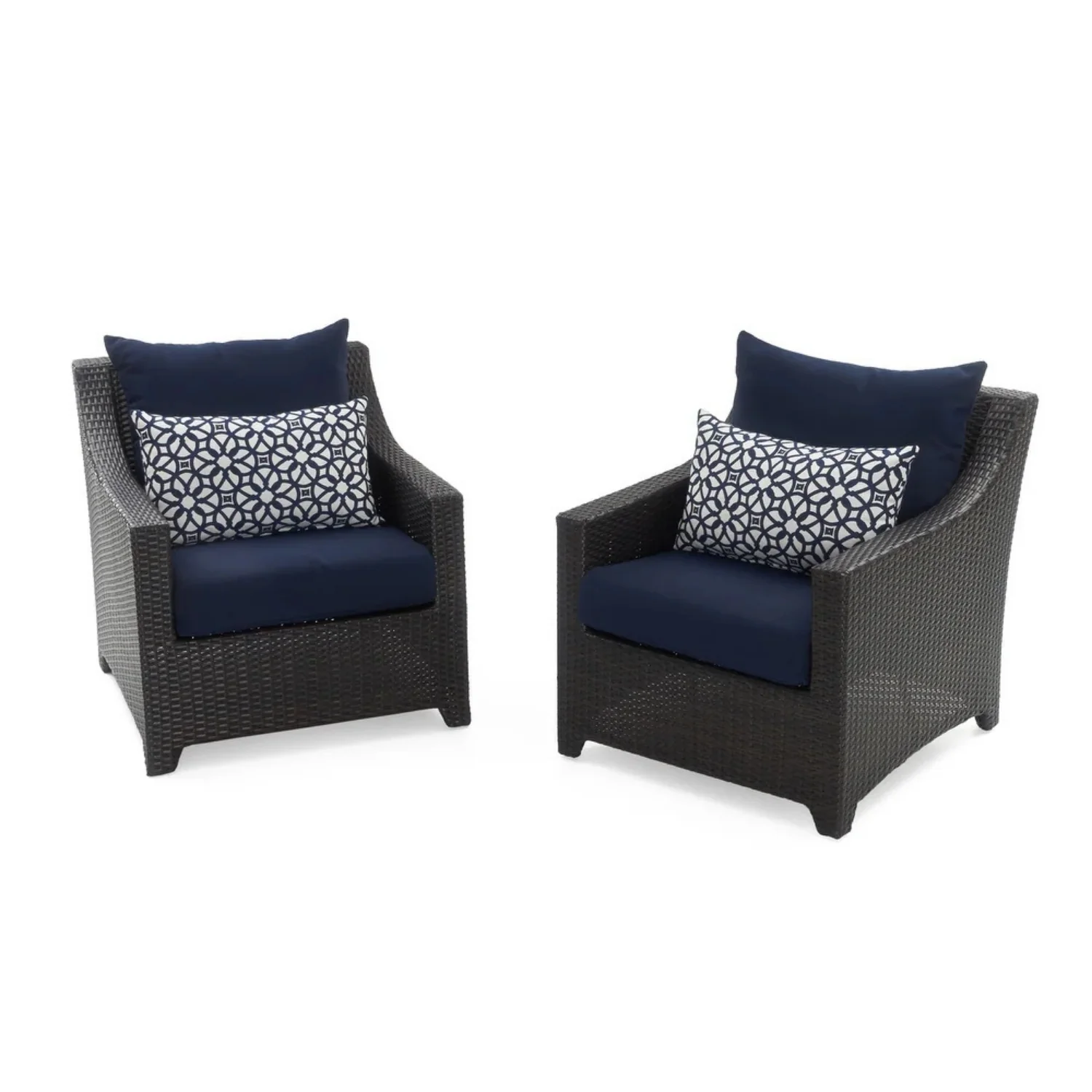 All Weather Outdoor Wicker Garden L-Shape Sectional Conversation Set - Image 10