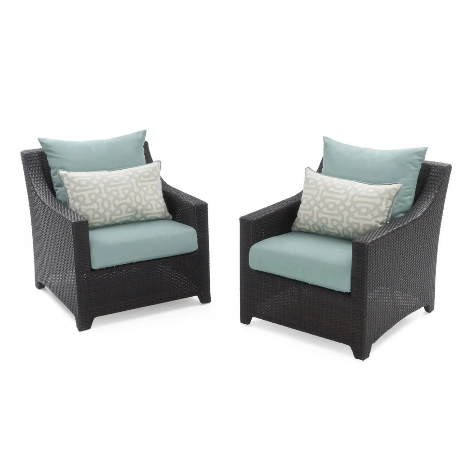 All Weather Outdoor Wicker Garden L-Shape Sectional Conversation Set - Image 10
