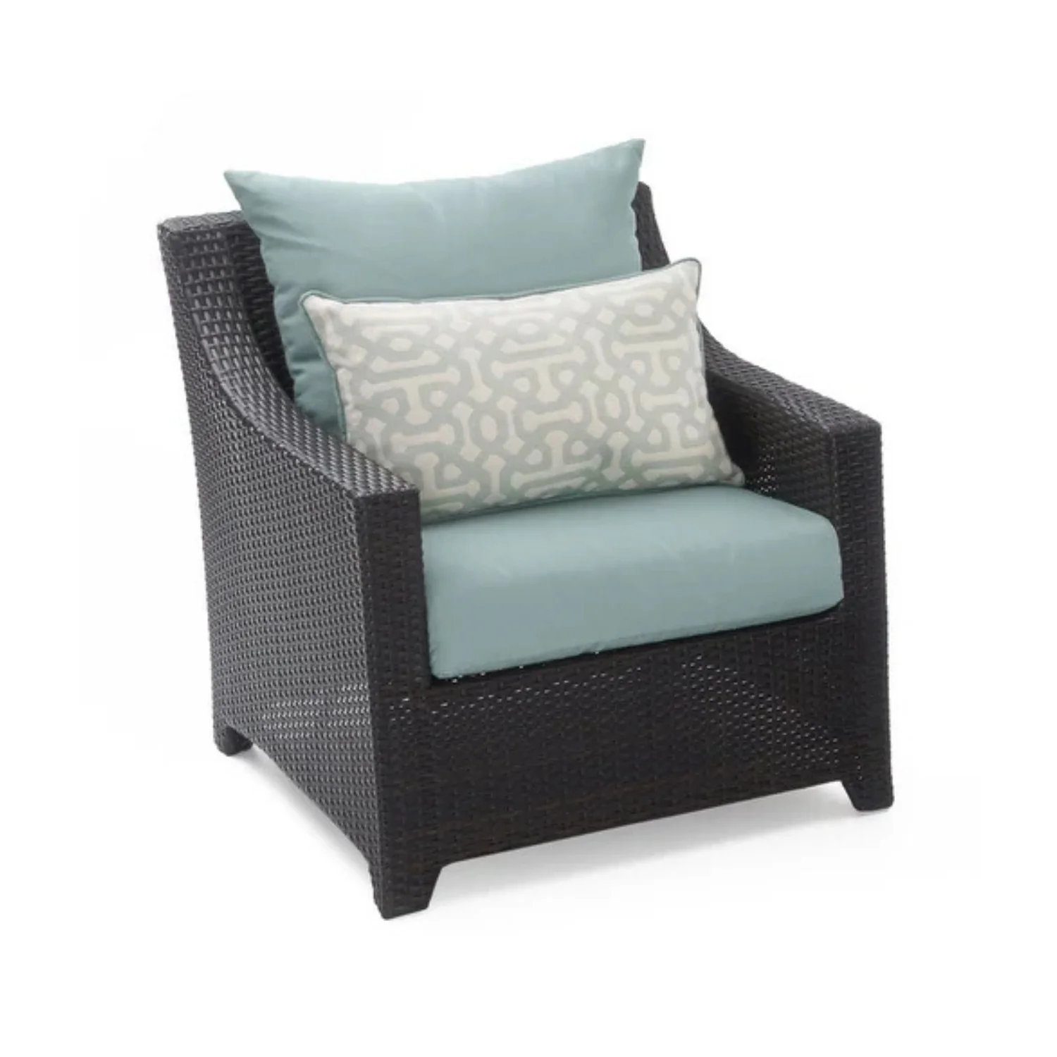 All Weather Outdoor Wicker Garden L-Shape Sectional Conversation Set - Image 4