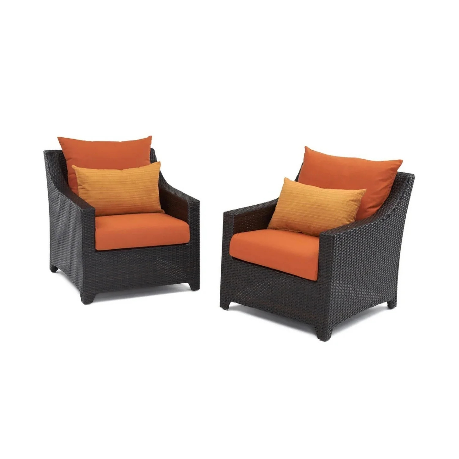 All Weather Outdoor Wicker Garden L-Shape Sectional Conversation Set - Image 10