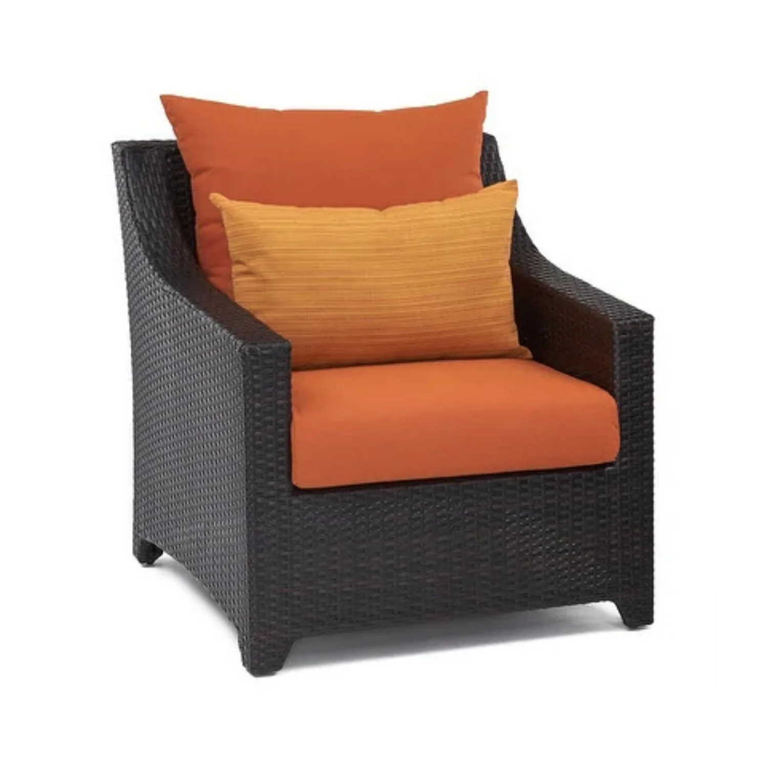 All Weather Outdoor Wicker Garden L-Shape Sectional Conversation Set - Image 4