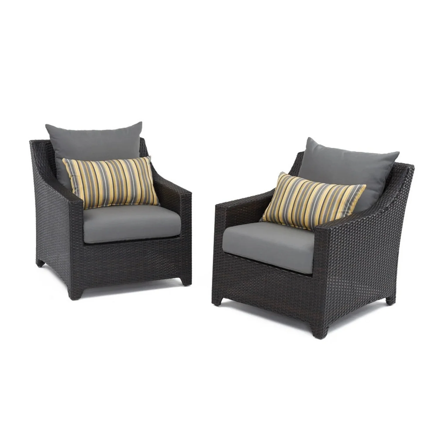 All Weather Outdoor Wicker Garden L-Shape Sectional Conversation Set - Image 10