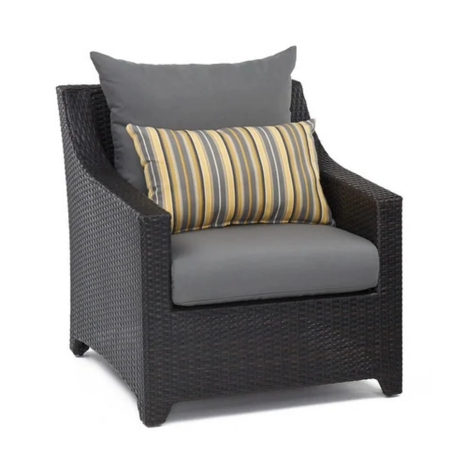 All Weather Outdoor Wicker Garden L-Shape Sectional Conversation Set - Image 4