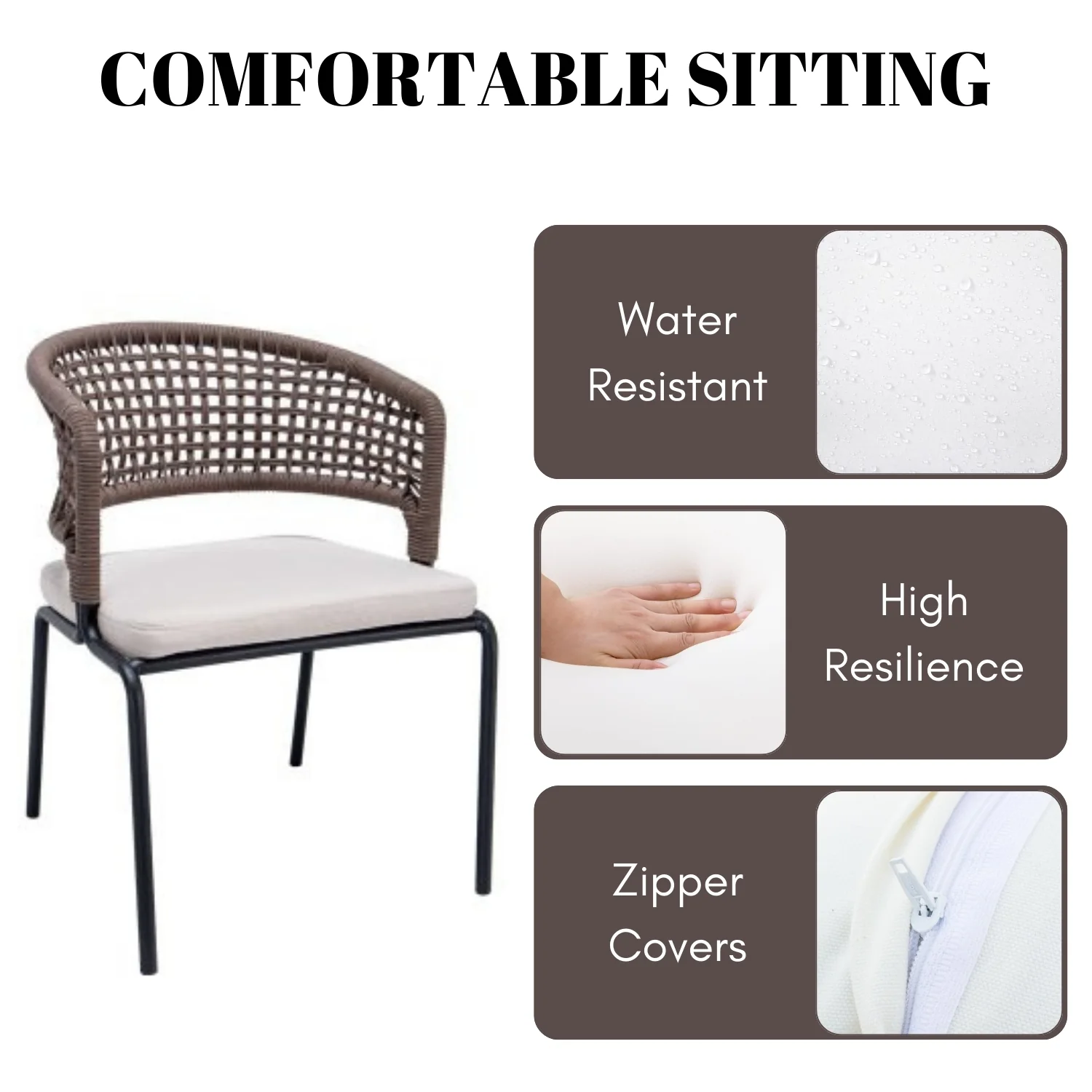 All Weather Resistant 5-Piece Outdoor Dining Set - Image 7