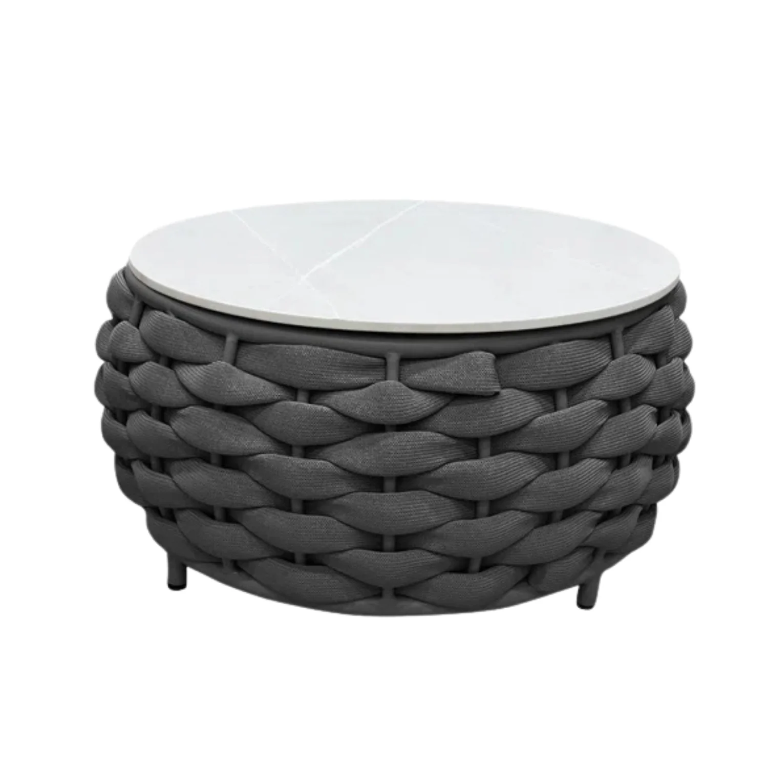 Bird’s Nest Shape 3-Piece Hand-Woven Rope Patio Set - Image 9