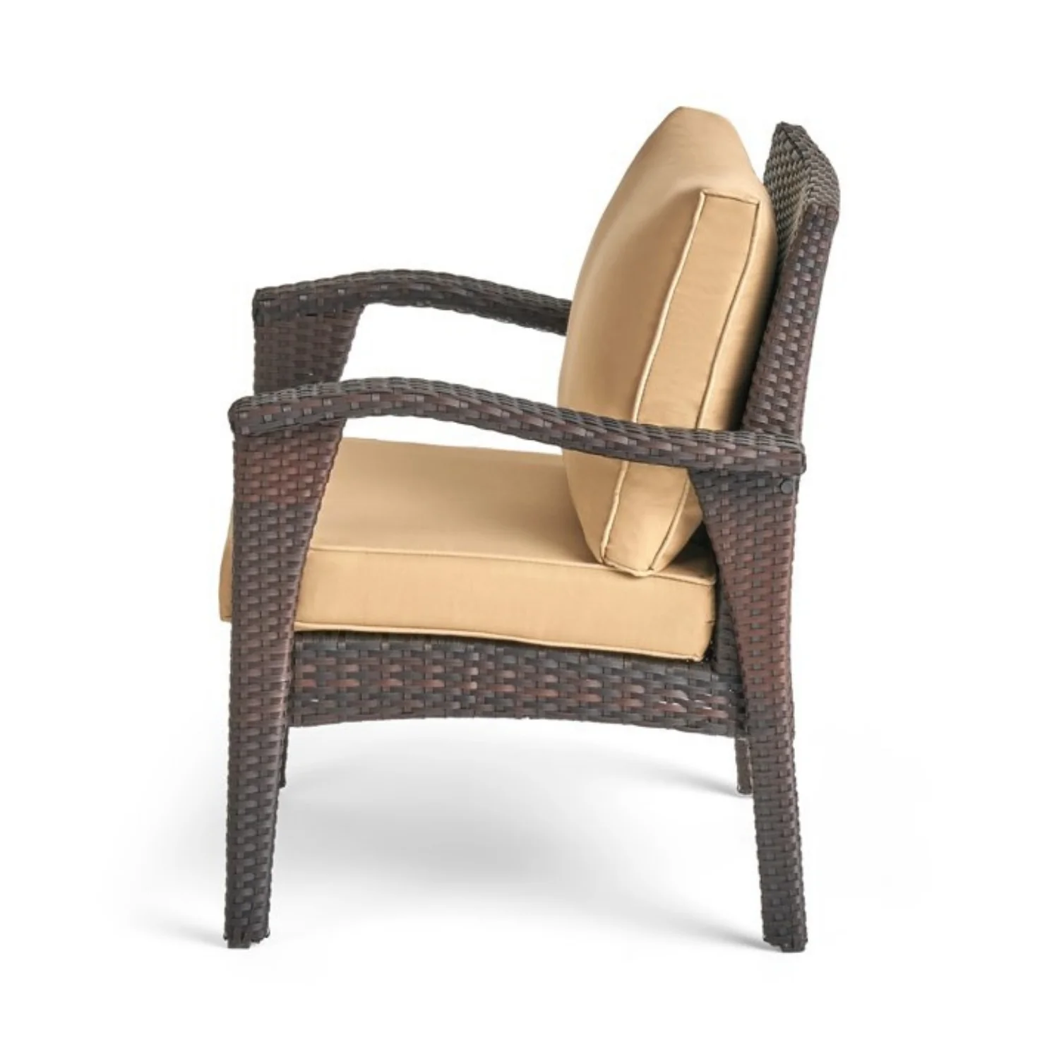Dark Brown 8 Seater Outdoor Wicker Conversation Set - Image 12