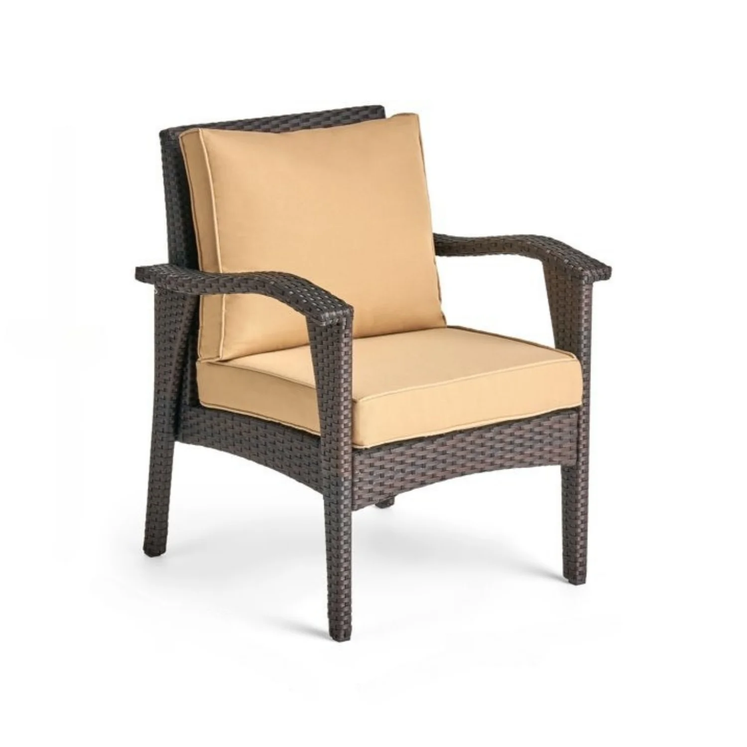 Dark Brown 8 Seater Outdoor Wicker Conversation Set - Image 4