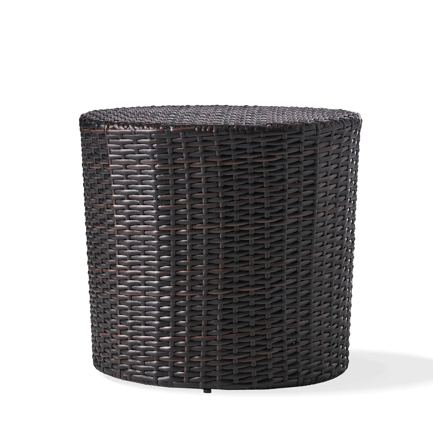 Dark Brown Wicker Garden Bistro End Table - Image 8