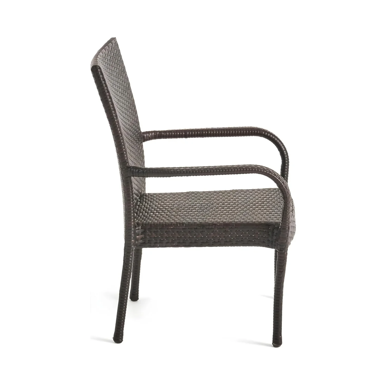 Outdoor All-Weather Resistant Rattan Wicker 5-Piece Dining Set (Dark Brown) - Image 4