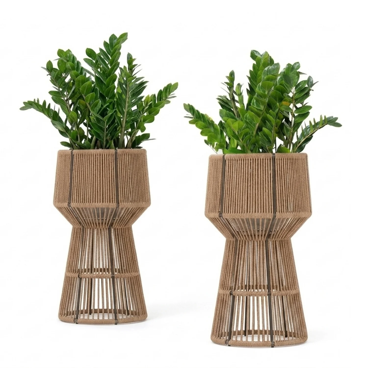 Devoko Outdoor Rope Planter Stand Set (Beige) - Image 5