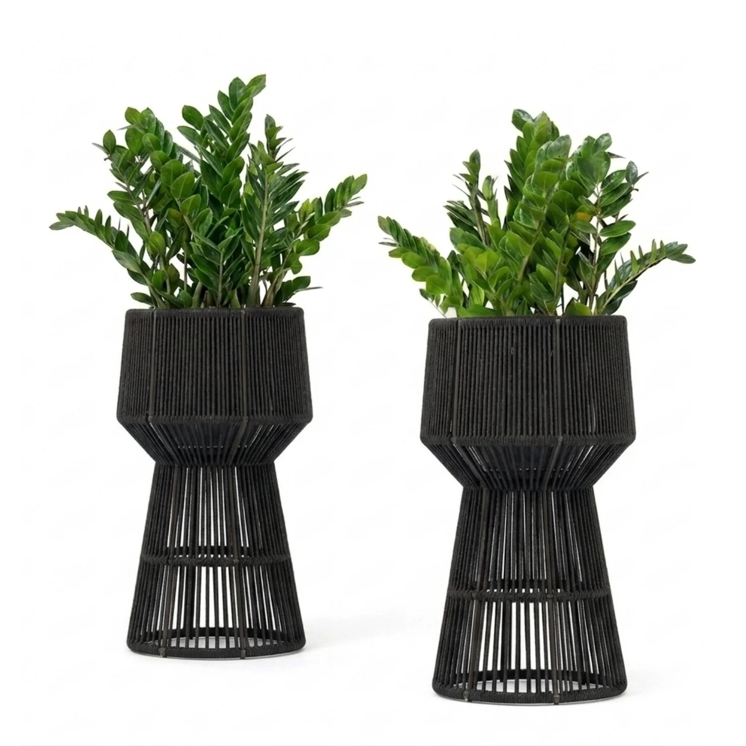 Devoko Outdoor Rope Planter Stand Set (Black) - Image 5