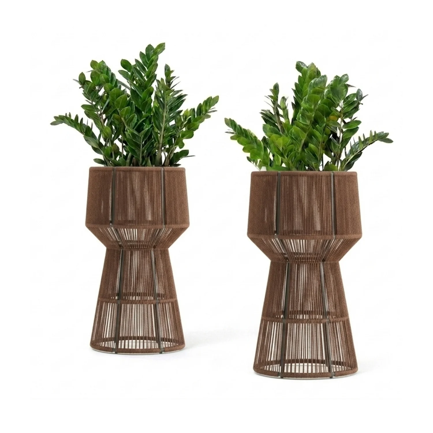 Devoko Outdoor Rope Planter Stand Set (Brown) - Image 5