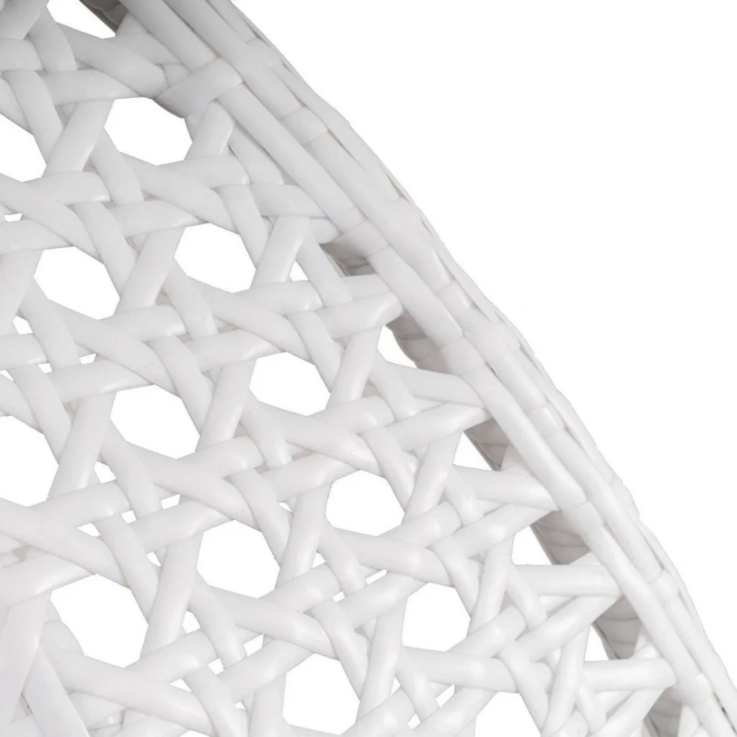 Double Seater Rattan & Wicker Swing (White & Grey) - Image 4