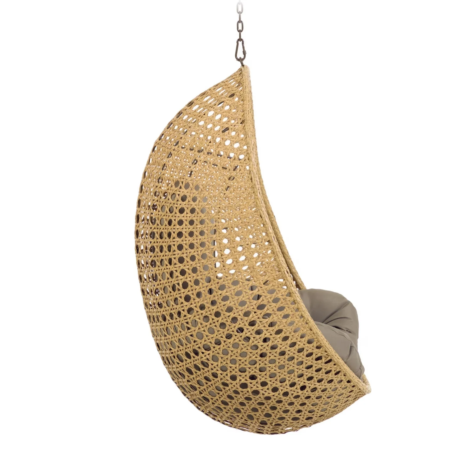 Hanging Egg Swing Chair (Beige and Dark Grey) - Image 8